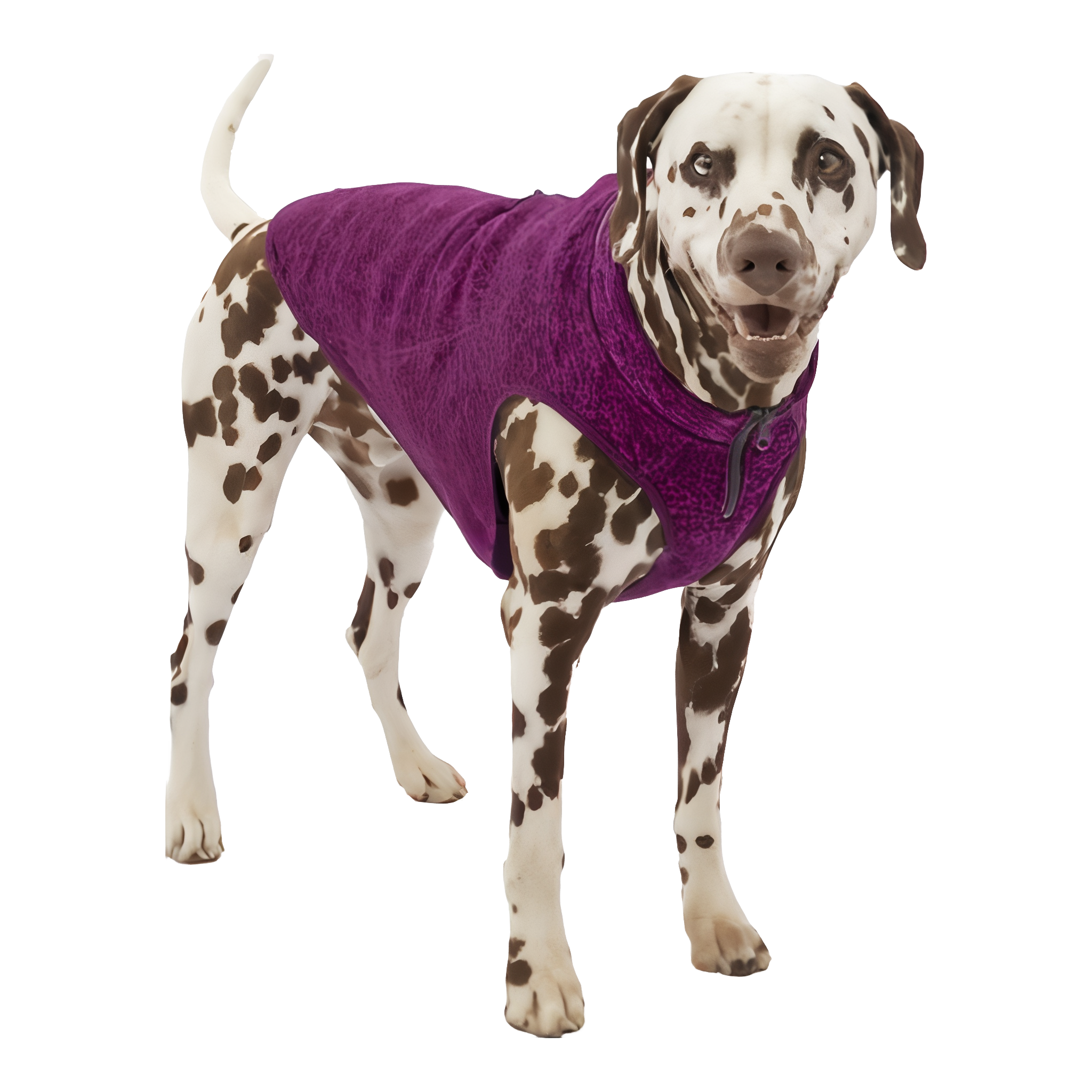 Kurgo Core Dog Sweater in Heather Violet, Medium size.