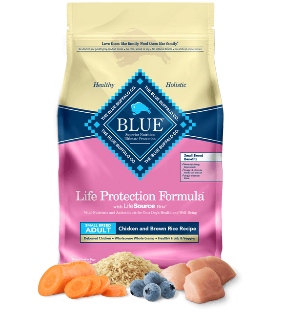 Blue Buffalo Life Protection Small Breed Dog Food, Chicken And Brown Rice, 15 Lb