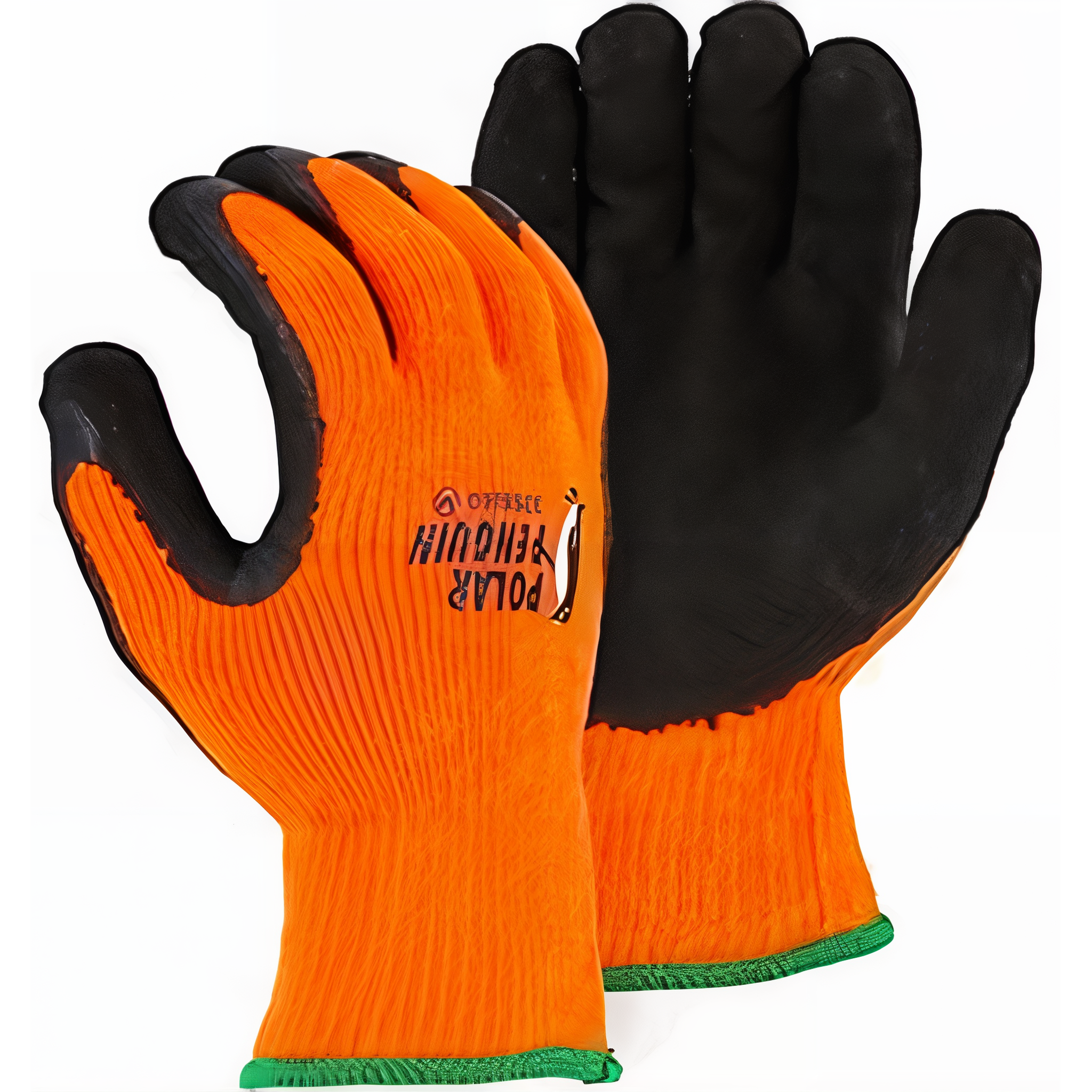 Majestic Polar Penguin Winter Hi-Vis Yellow Latex Coated Palm Gloves