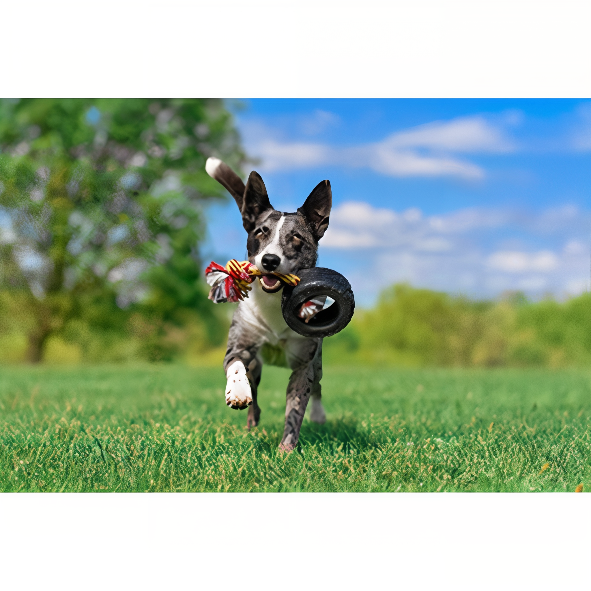 Mammoth TireBiter II with Cotton-Poly Rope Dog Toy