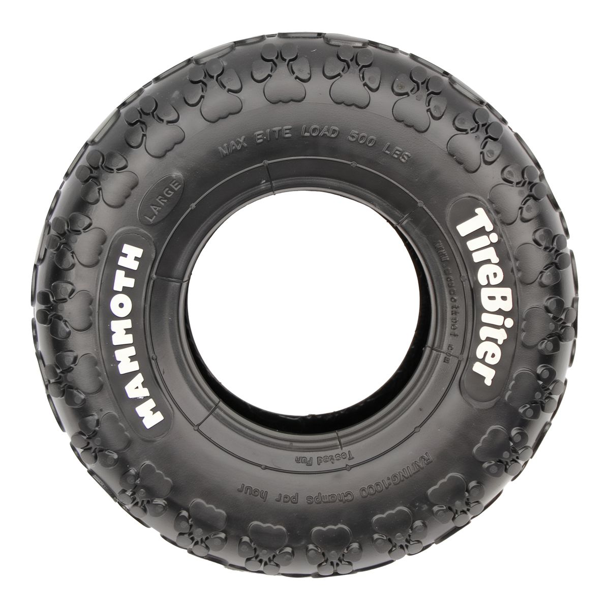 Mammoth TireBiter Original natural rubber tire dog toy, Large 10 inch. #Large 10"
