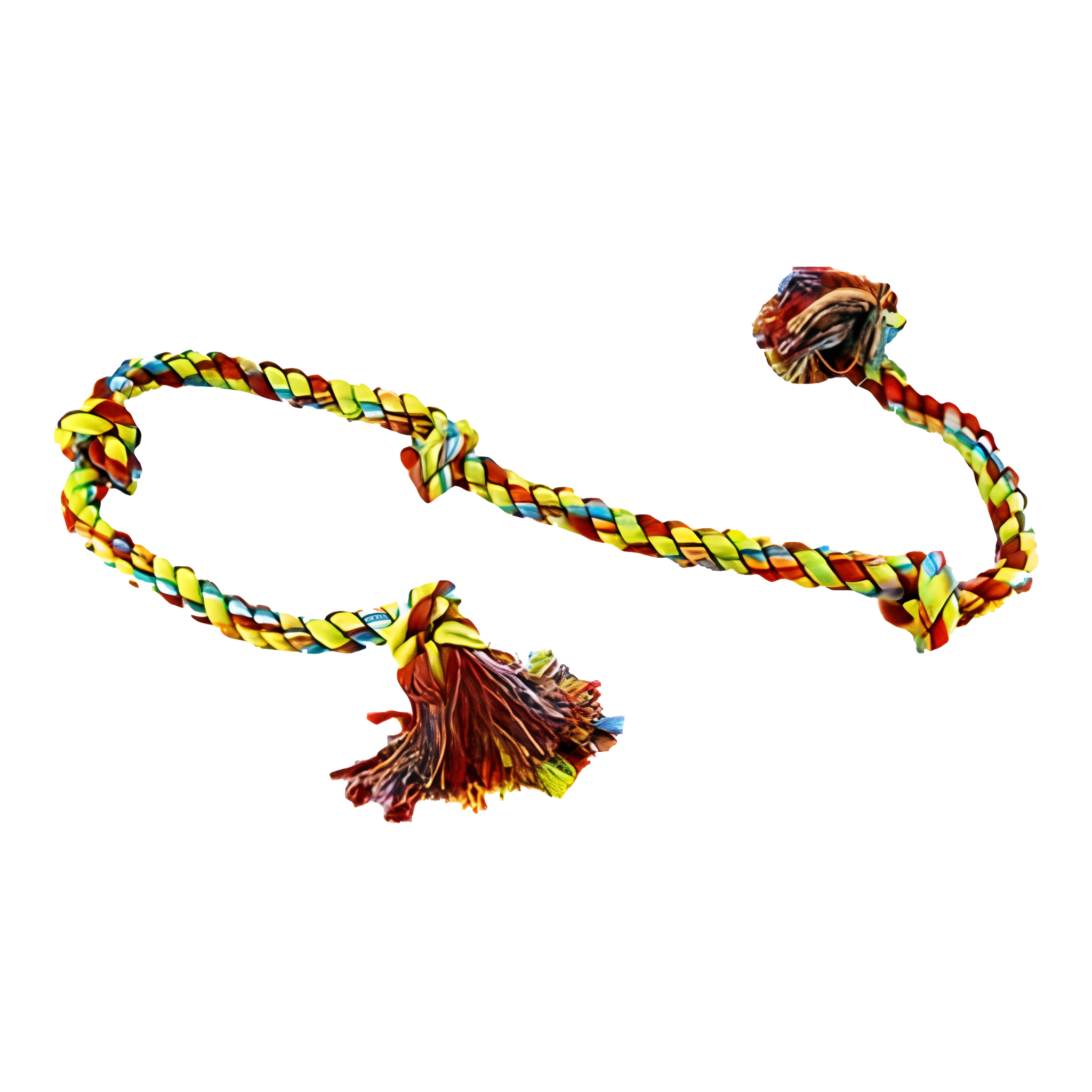 Mammoth Flossy Chews Cottonblend 5 Knot Tug Rope Dog Toy, Extra Large 36 inch, Assorted Colors #Extra Large 36"#Assorted Colors