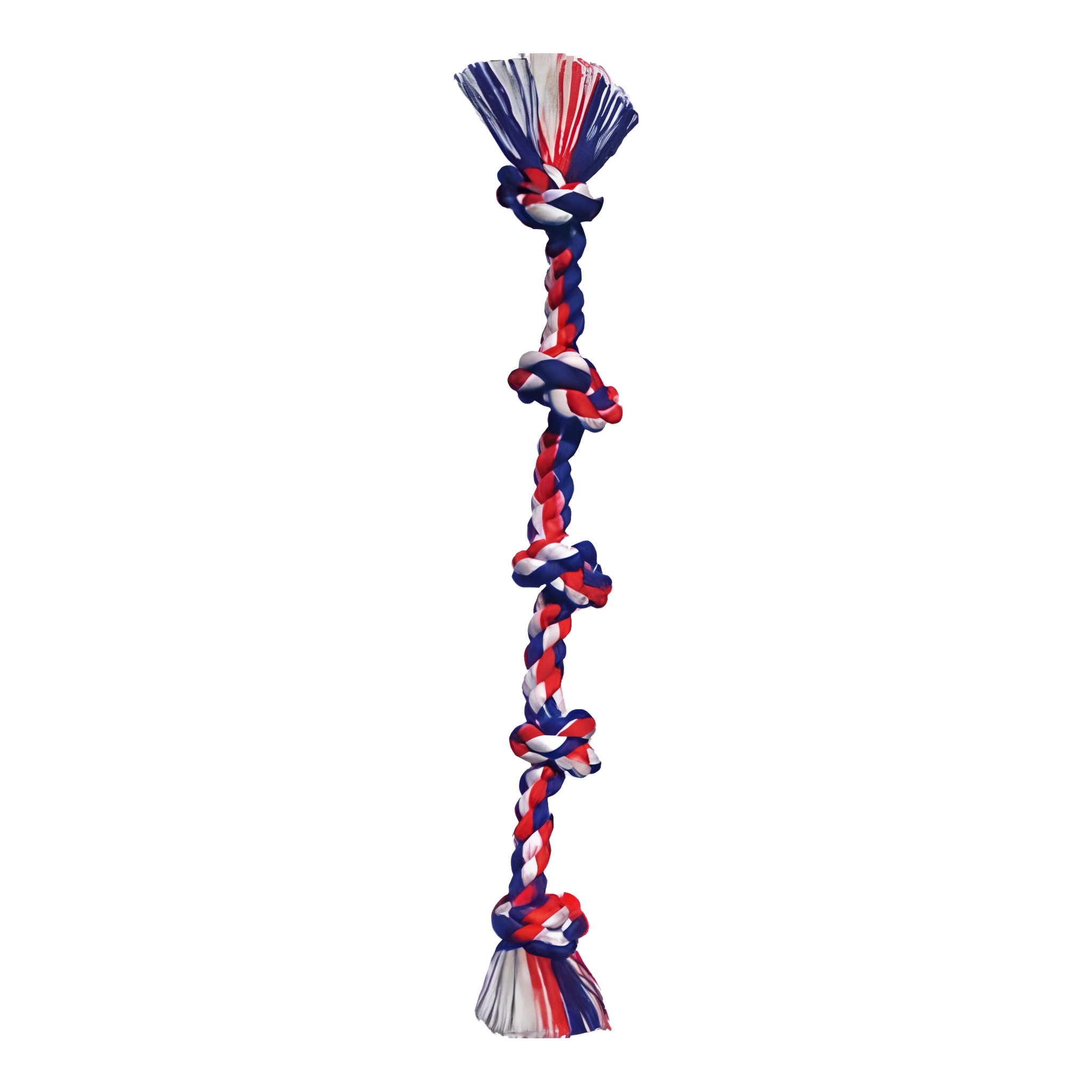 Mammoth Flossy Chews Cottonblend 5 Knot Tug Rope Dog Toy, Super XL 72 inch, Assorted Colors #Super XL 72#Assorted Colors