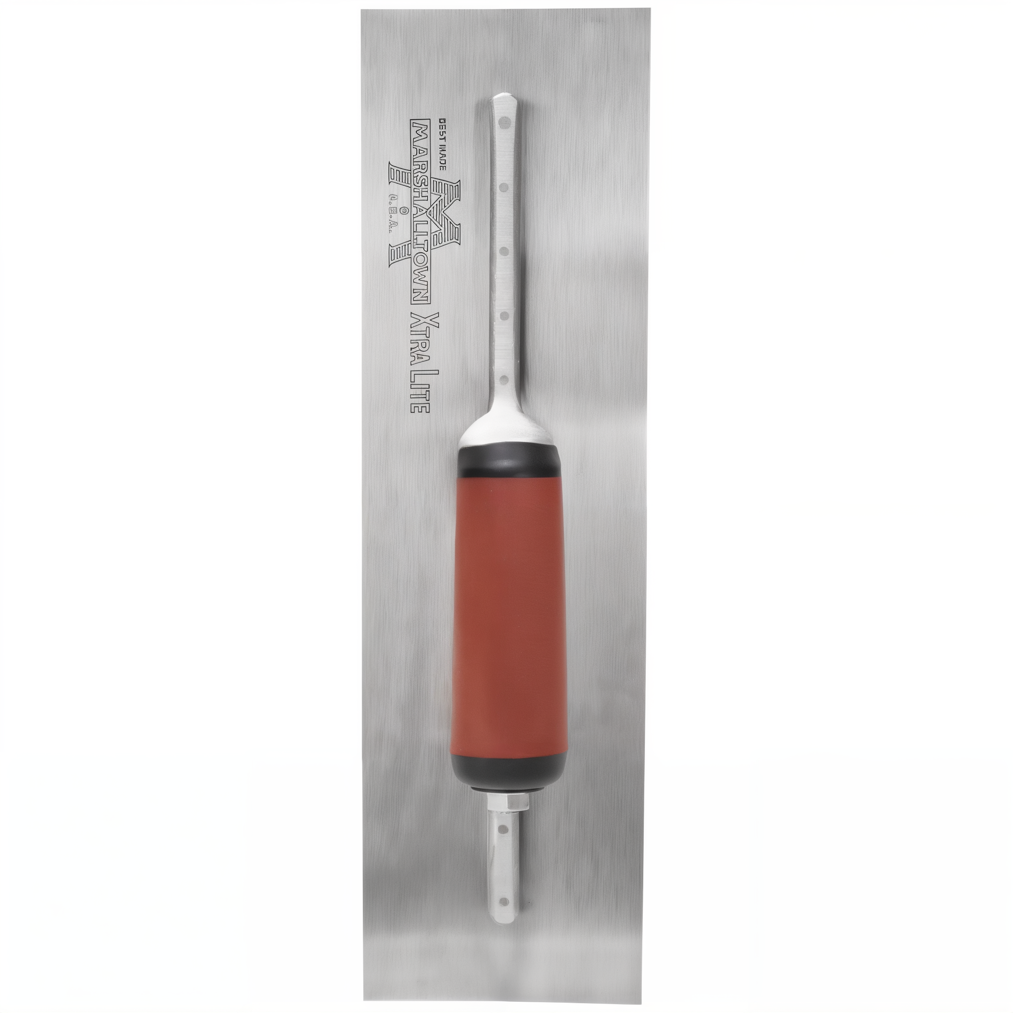 Marshalltown High Carbon Steel Finishing Trowel MXS64D — ergonomic DuraSoft handle detail for reduced fatigue on long pours