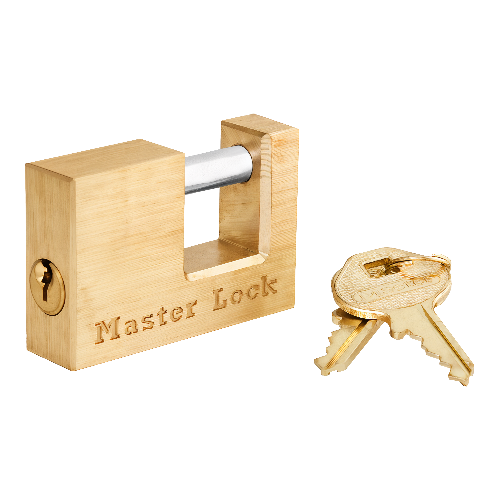 Master Lock 605DAT Trailer Coupler Lock with solid brass body and 3/4 in shackle for 2 in ball sockets