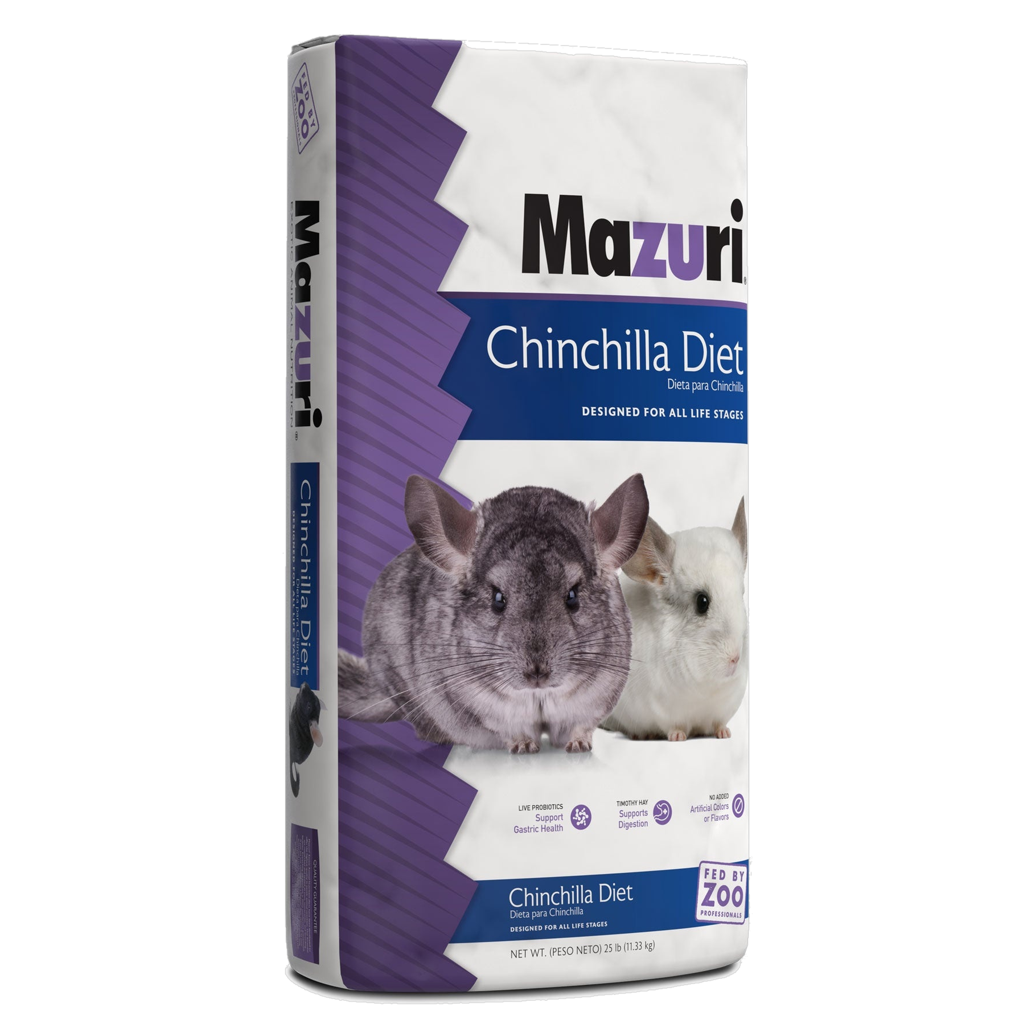 Mazuri Chinchilla Diet bag angled view left
