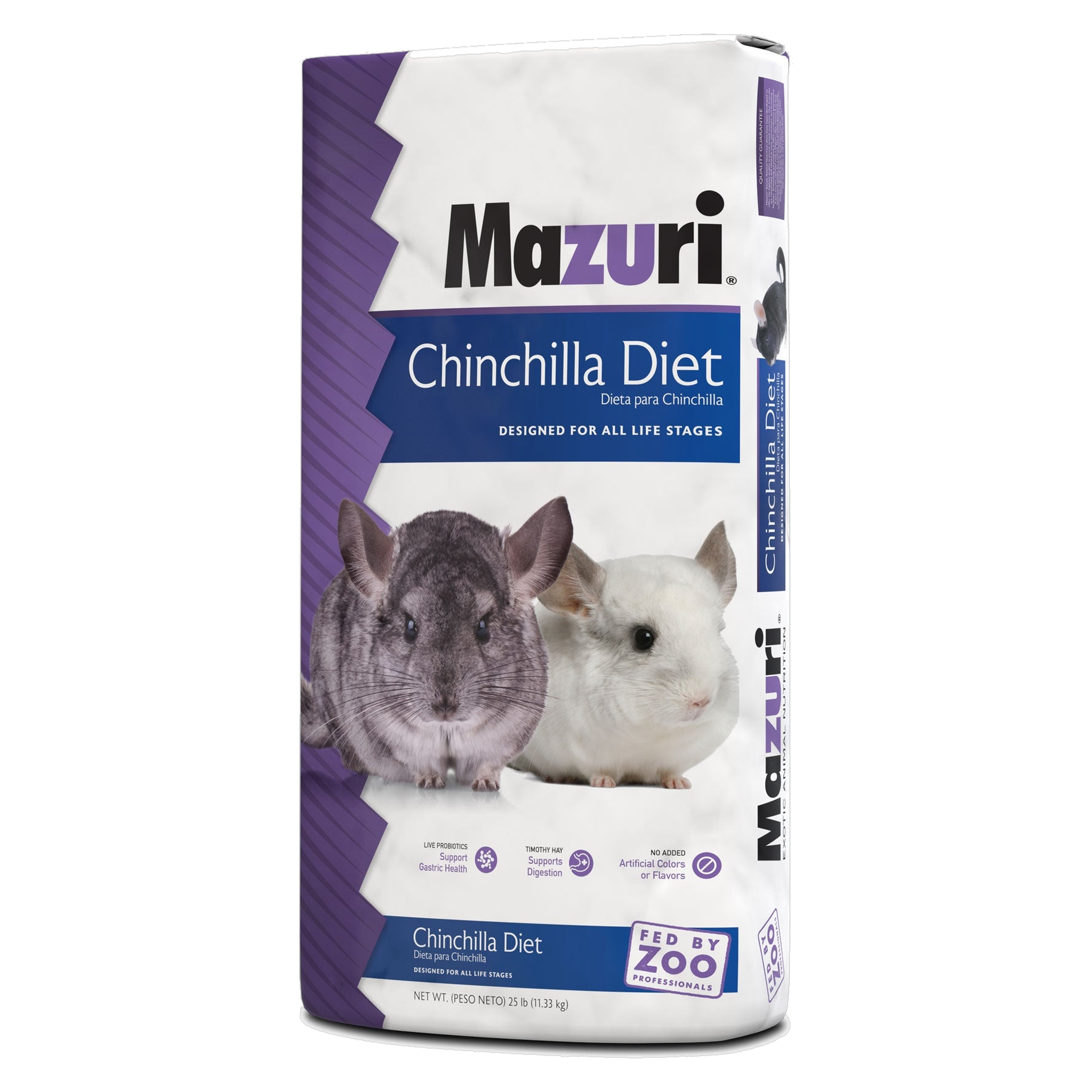 Mazuri Chinchilla Diet bag angled view right