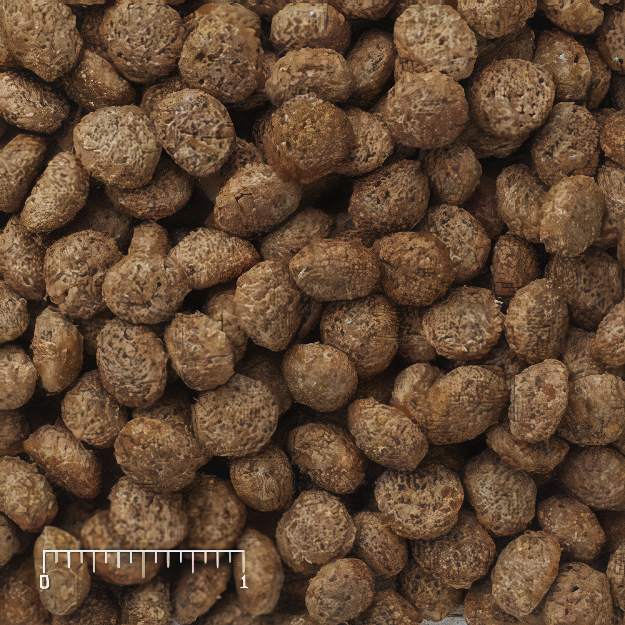 A close-up of Mazuri Kangaroo/Wallaby Diet pieces