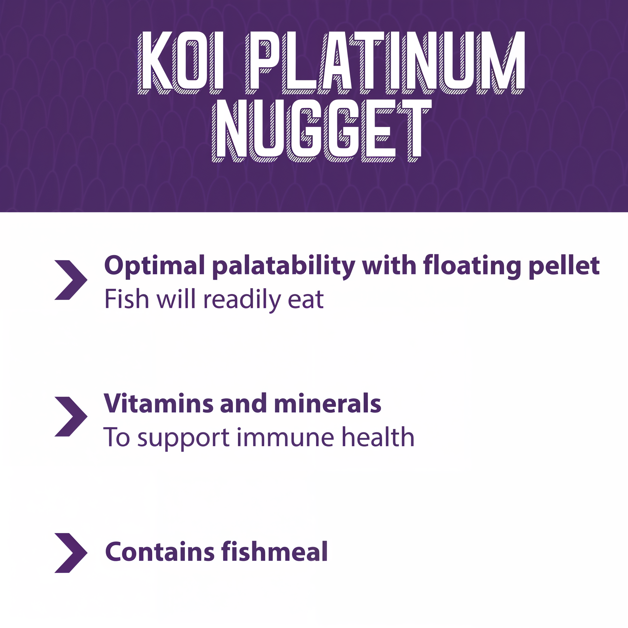 Mazuri Koi Platinum Nugget Diet floating nuggets on water