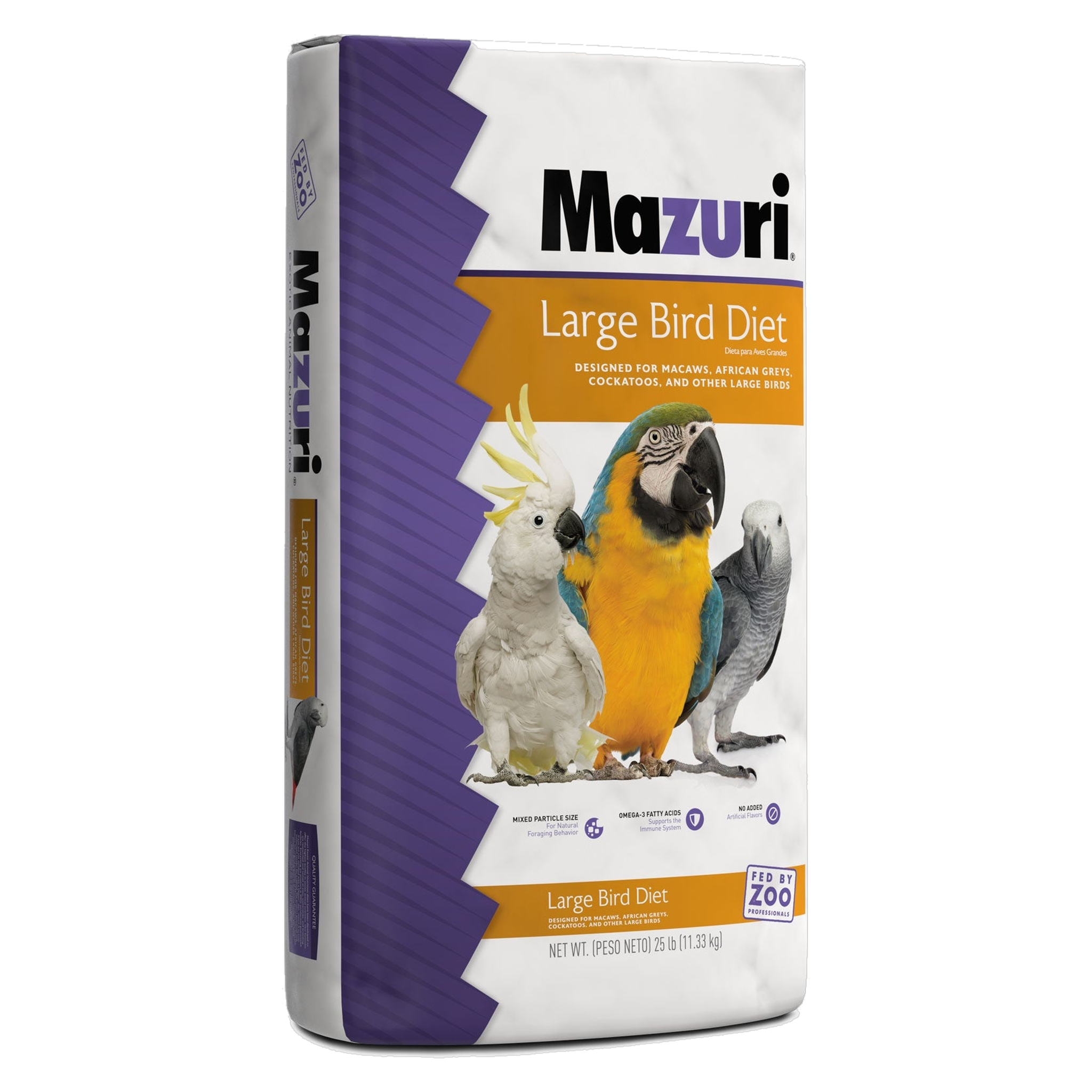 Mazuri Large Bird Diet bag angled view