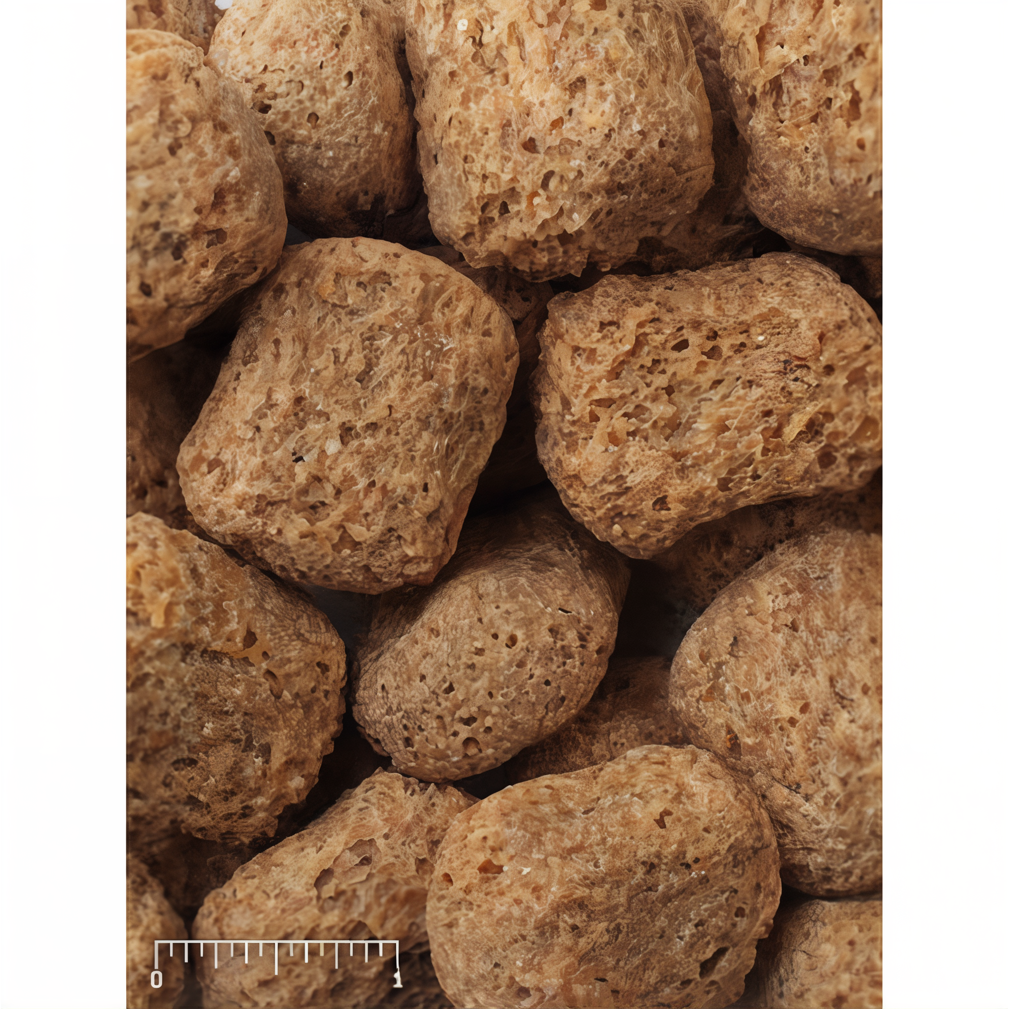 A close-up of Mazuri Monkey Crunch 20 Biscuit pieces