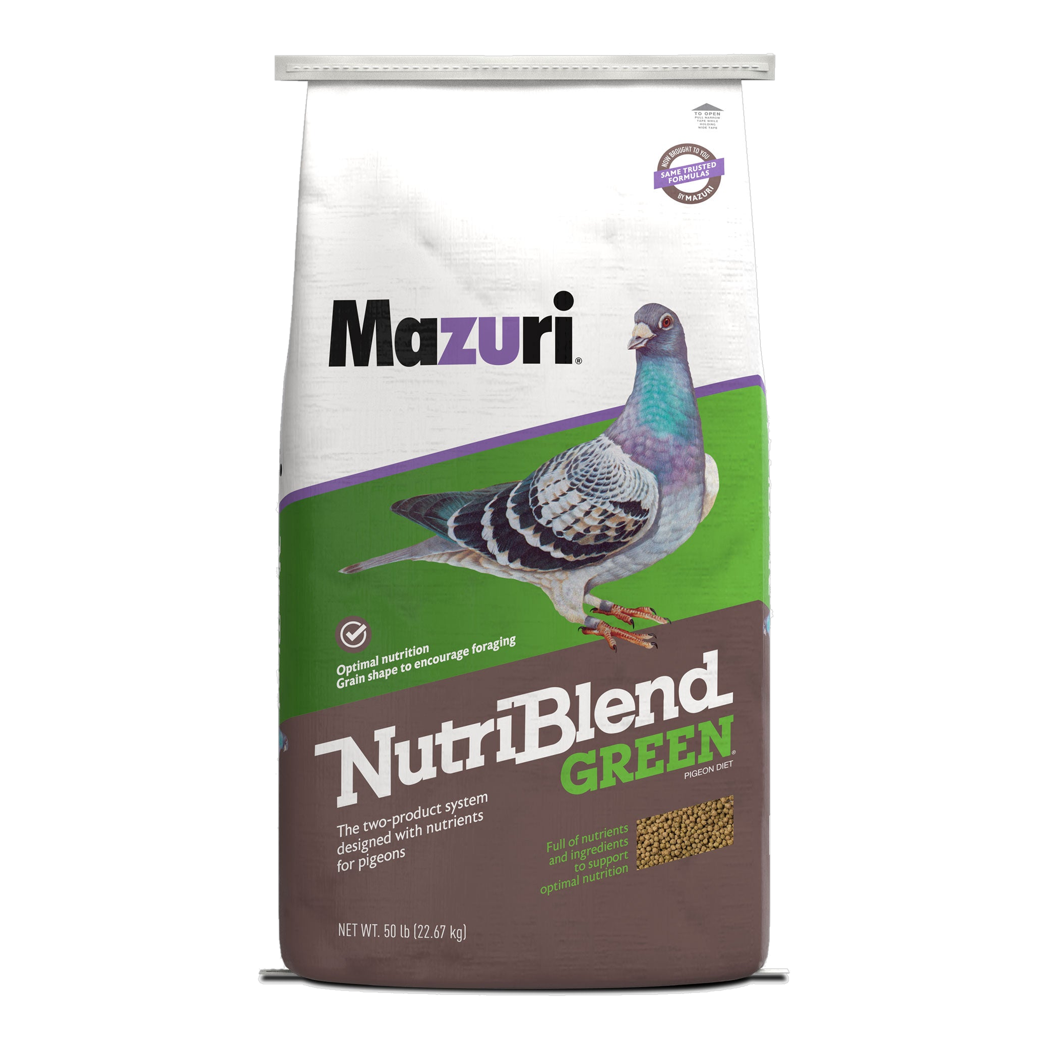 Mazuri NutriBlend Green Pigeon Diet 50 lb bag