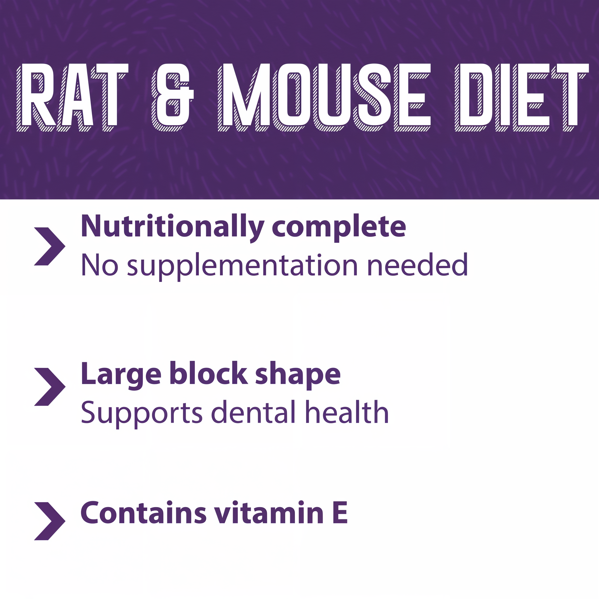 Mazuri Rat & Mouse Diet nutrition highlights