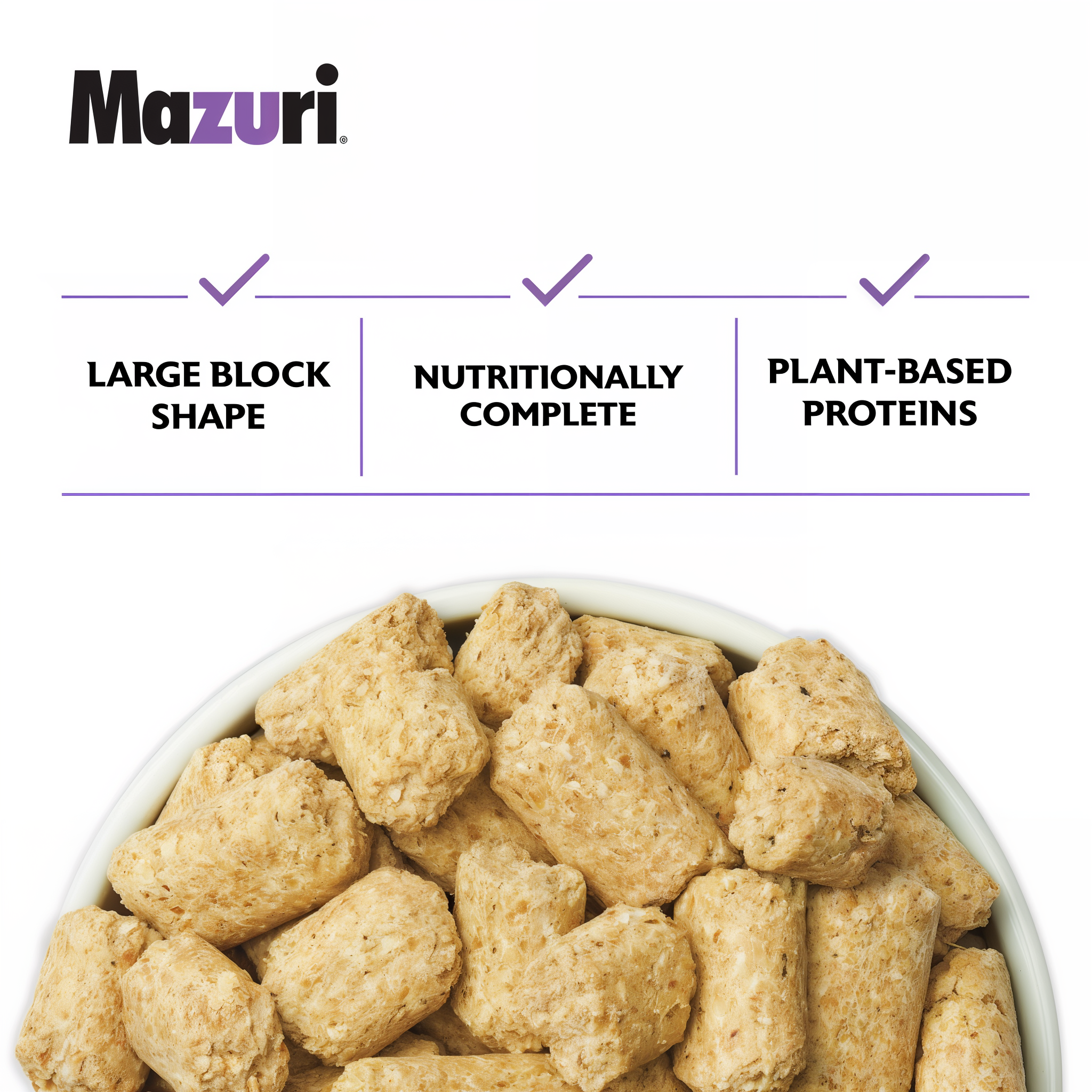 A close-up of Mazuri Rat & Mouse Diet pieces