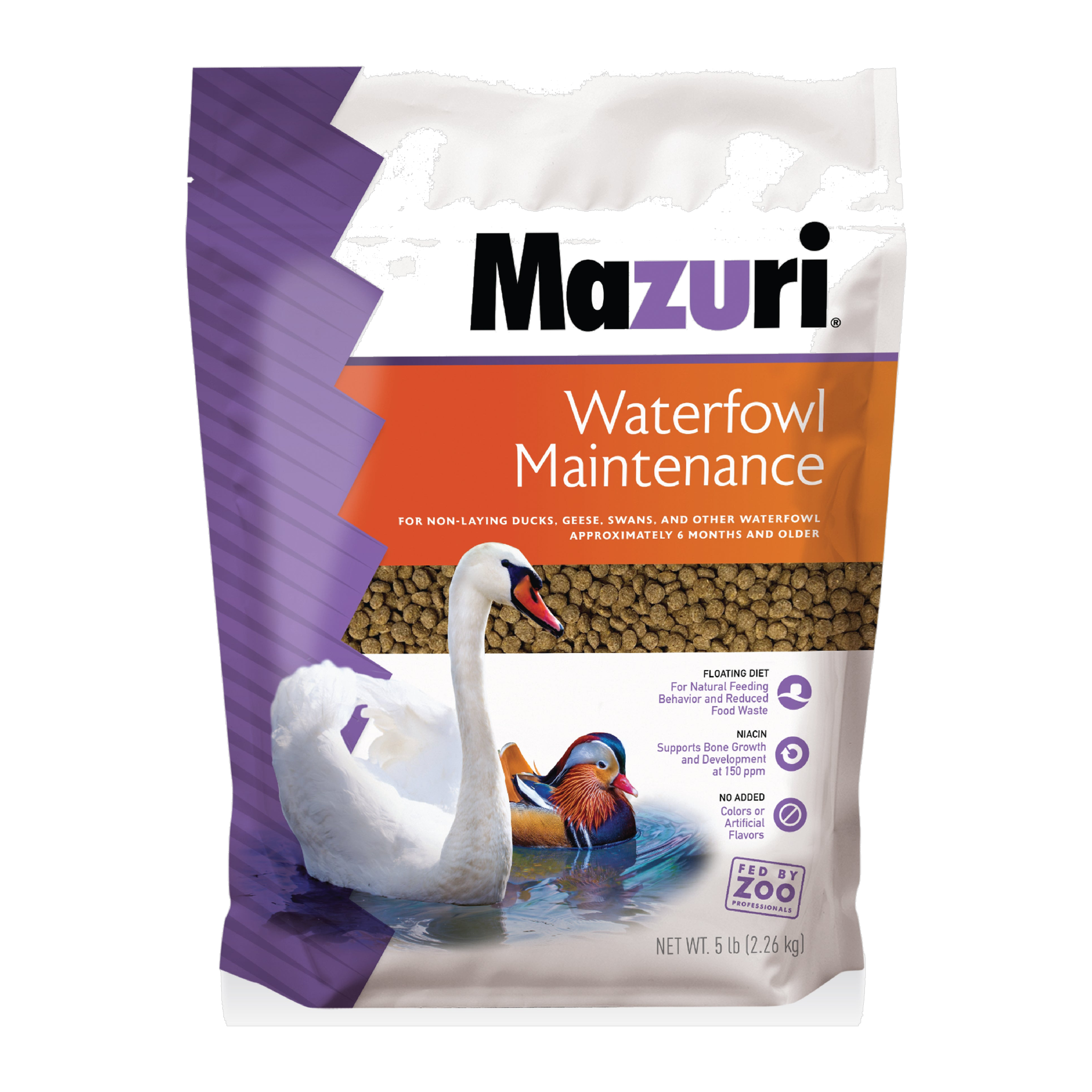 Mazuri Waterfowl Maintenance Diet 5 lb pouch, front