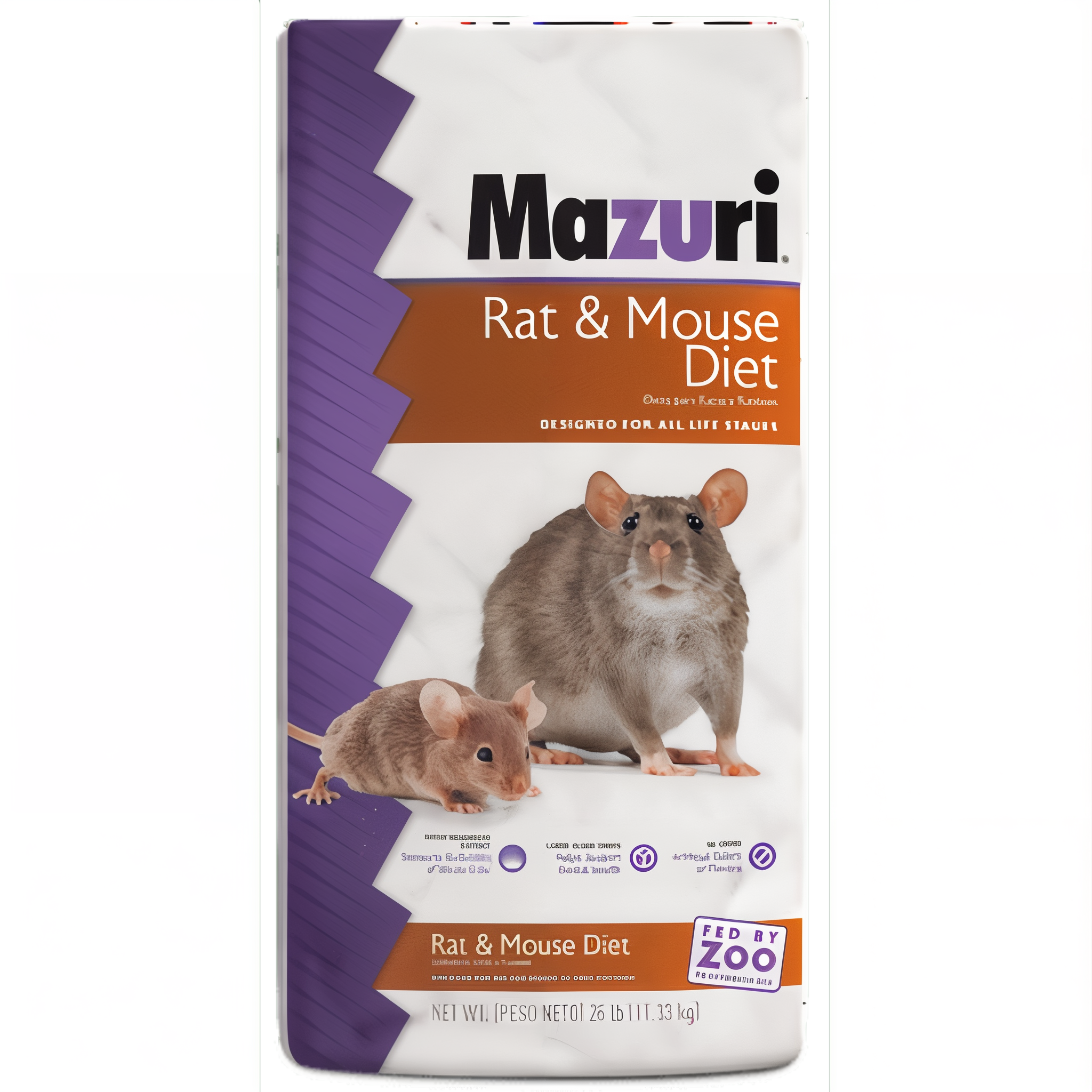 Mazuri Rodent Nutritionally Complete Rat and Mouse Food Ammonia-Reduction Formula