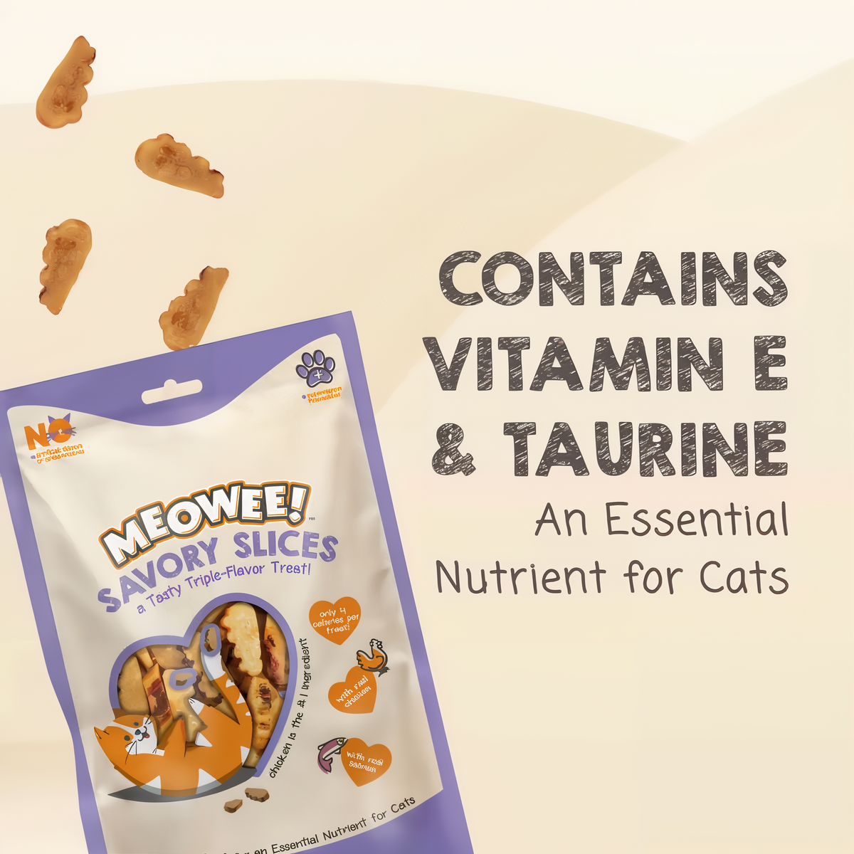Meowee! Savory Slices Triple Flavor Cat Treats 4 oz -- other