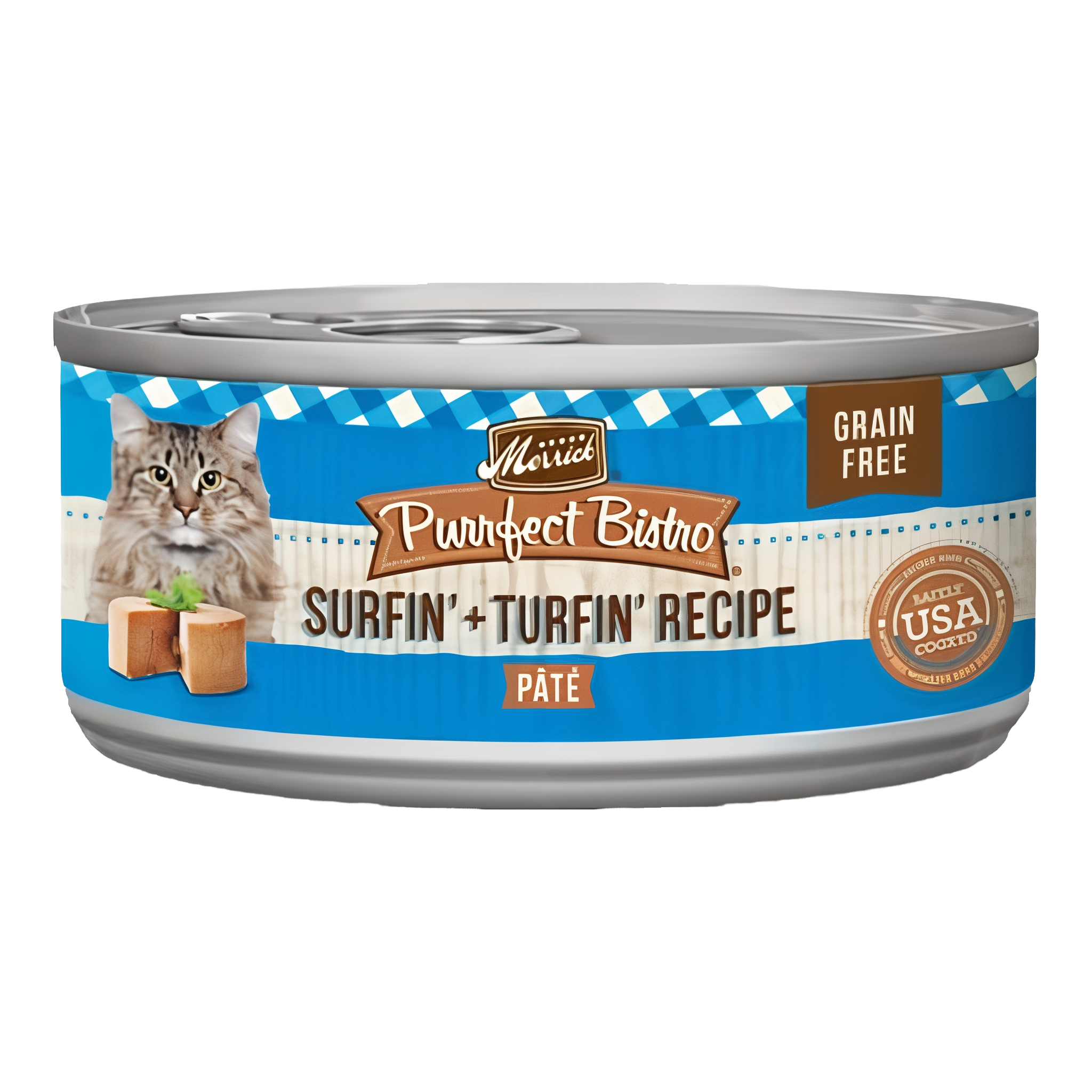 Merrick Purrfect Bistro Grain Free Wet Cat Food Surfin and Turfin Recipe Pate