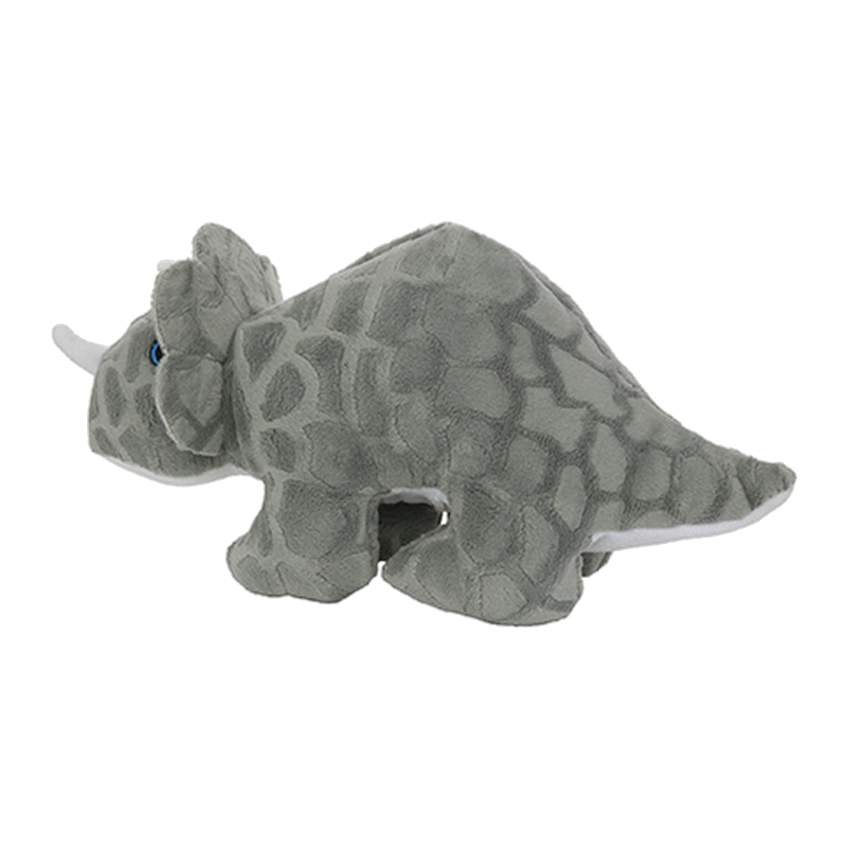Mighty Dino Triceratops Dog Toy front view #Medium