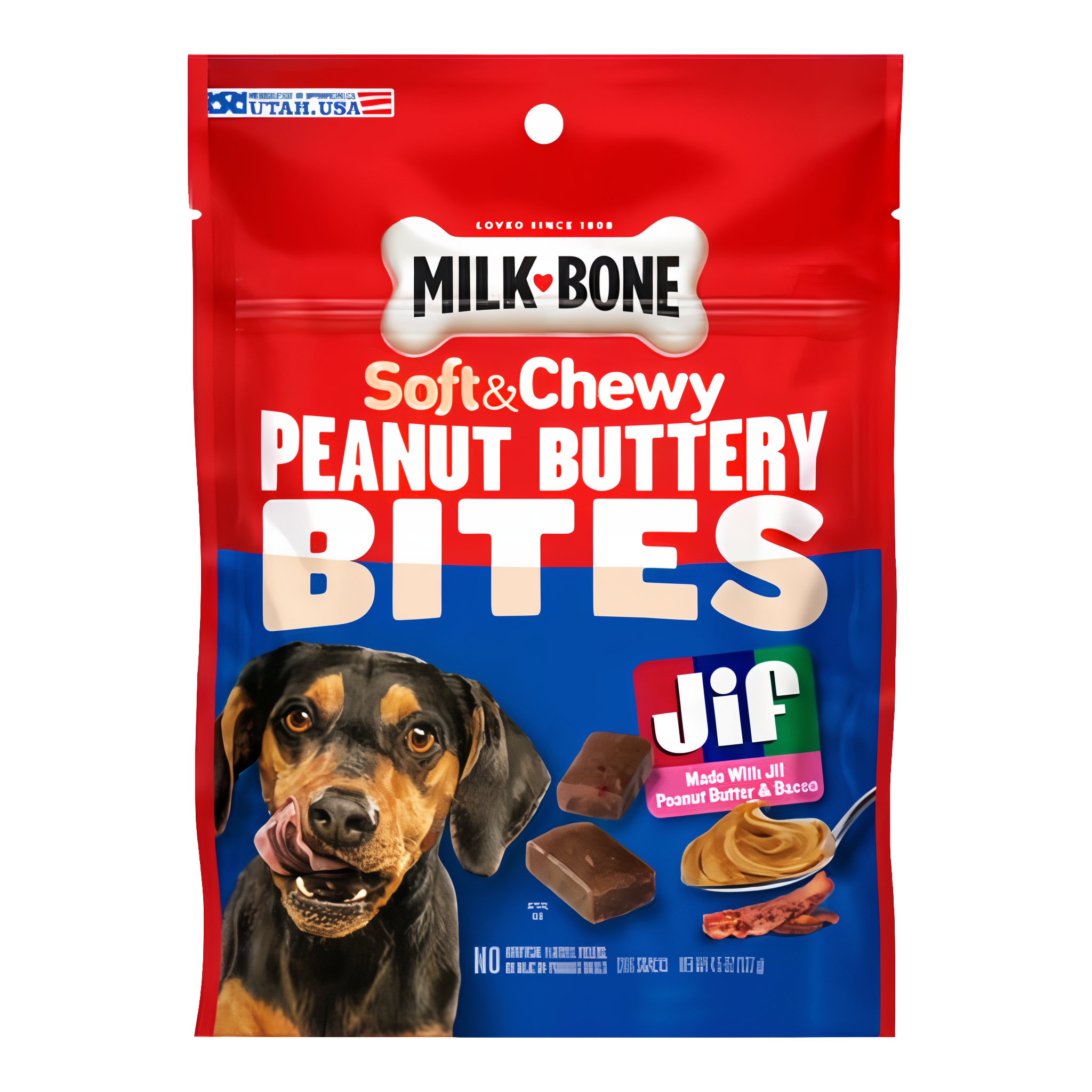 Milk-Bone Jif Bacon and Peanut Butter Flavor Chewy Dog Treats