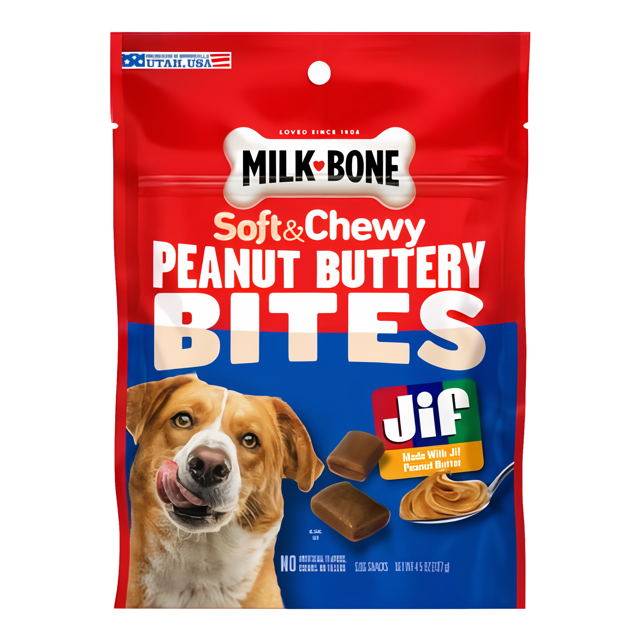 Milk-Bone Soft and Chewy Jif Peanut Butter Bites, 4.5 oz bag #4.5 oz