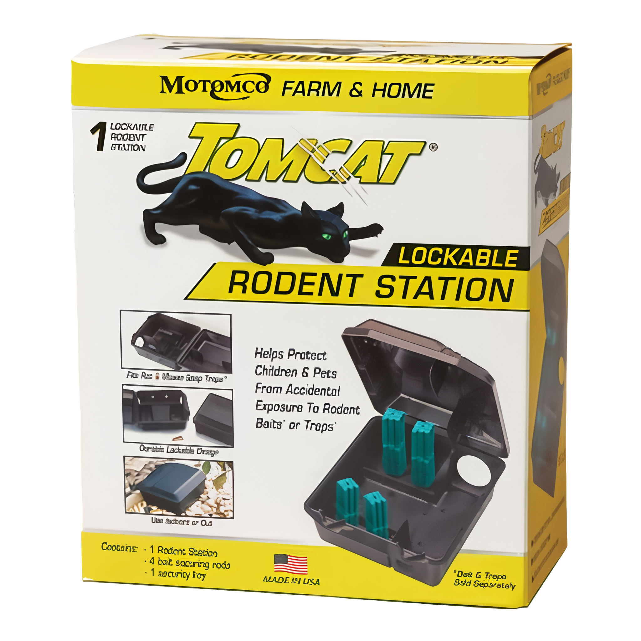 Motomco rodent bait station, sixteen ounce size, ideal for farm and livestock environments. #16 oz