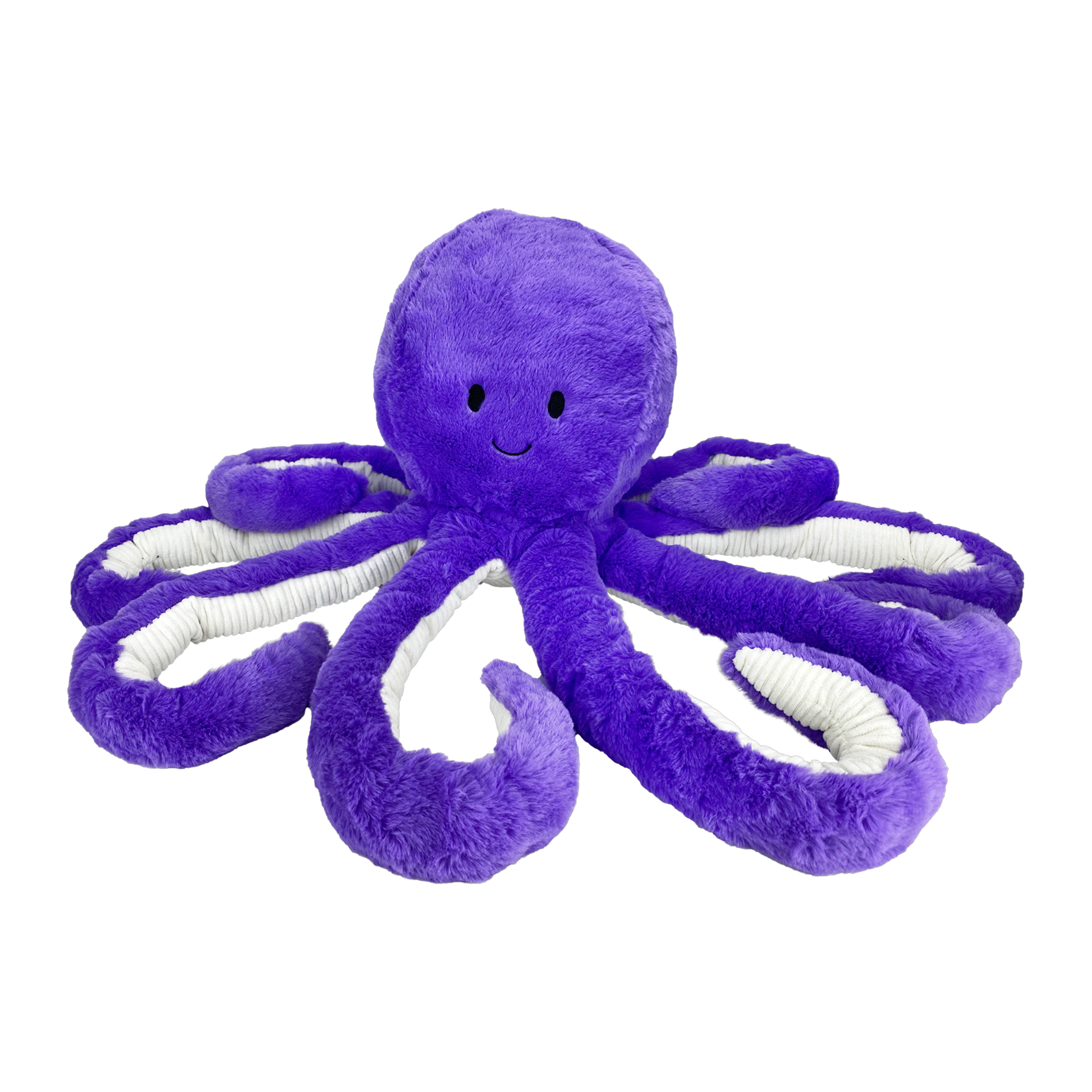 Multipet Jumbo Octopus 24 inch purple ultra-plush squeaker dog toy with eight floppy tentacles #Per Unit