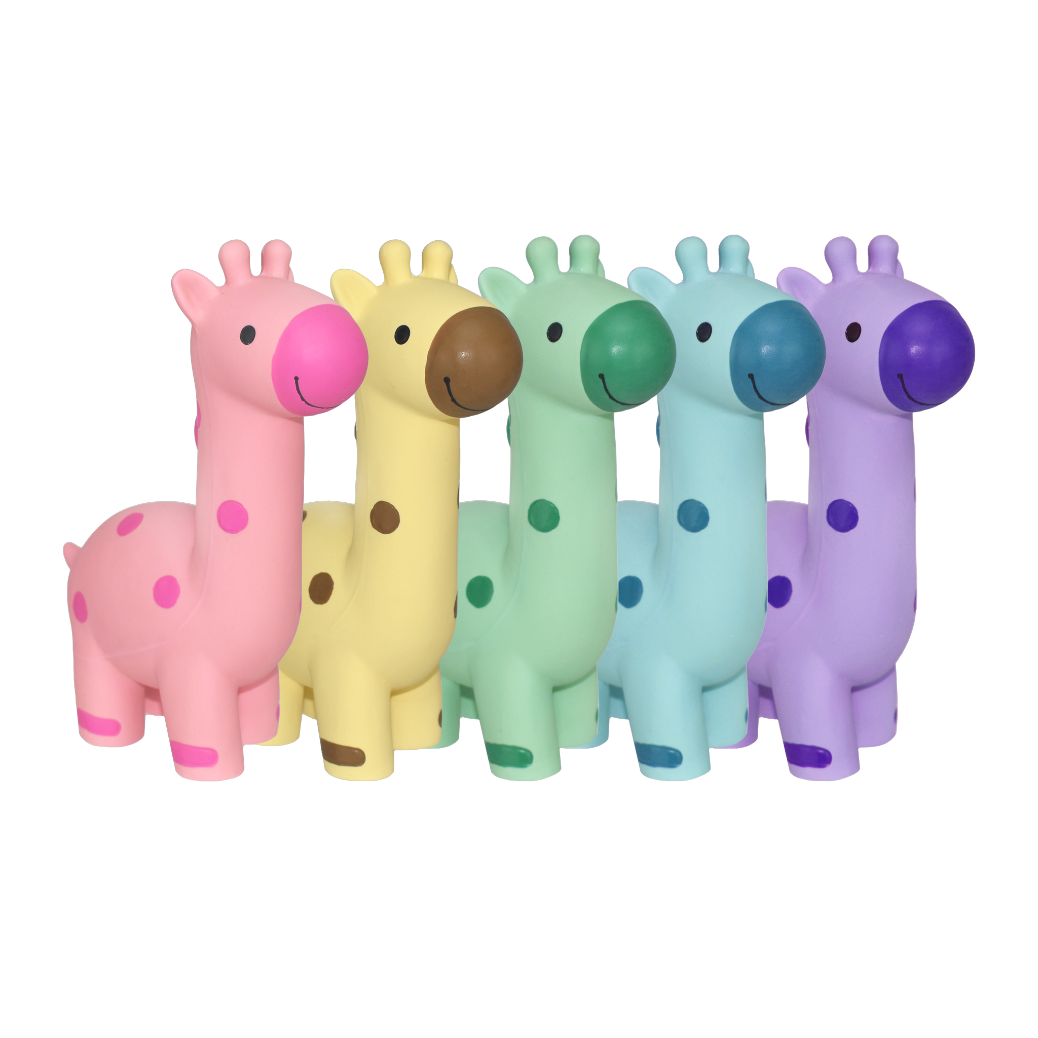 Multipet Minipet latex giraffe squeaker dog toys for small dogs in assorted pastel colors #Per Unit