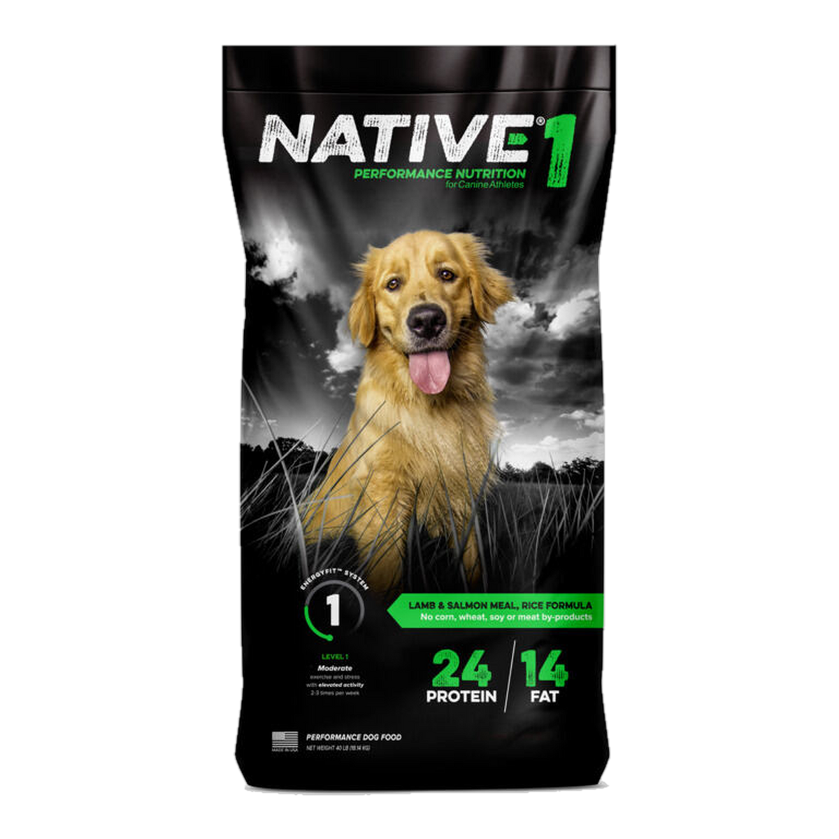Native Level 1 Performance Dry Dog Food 20 LB