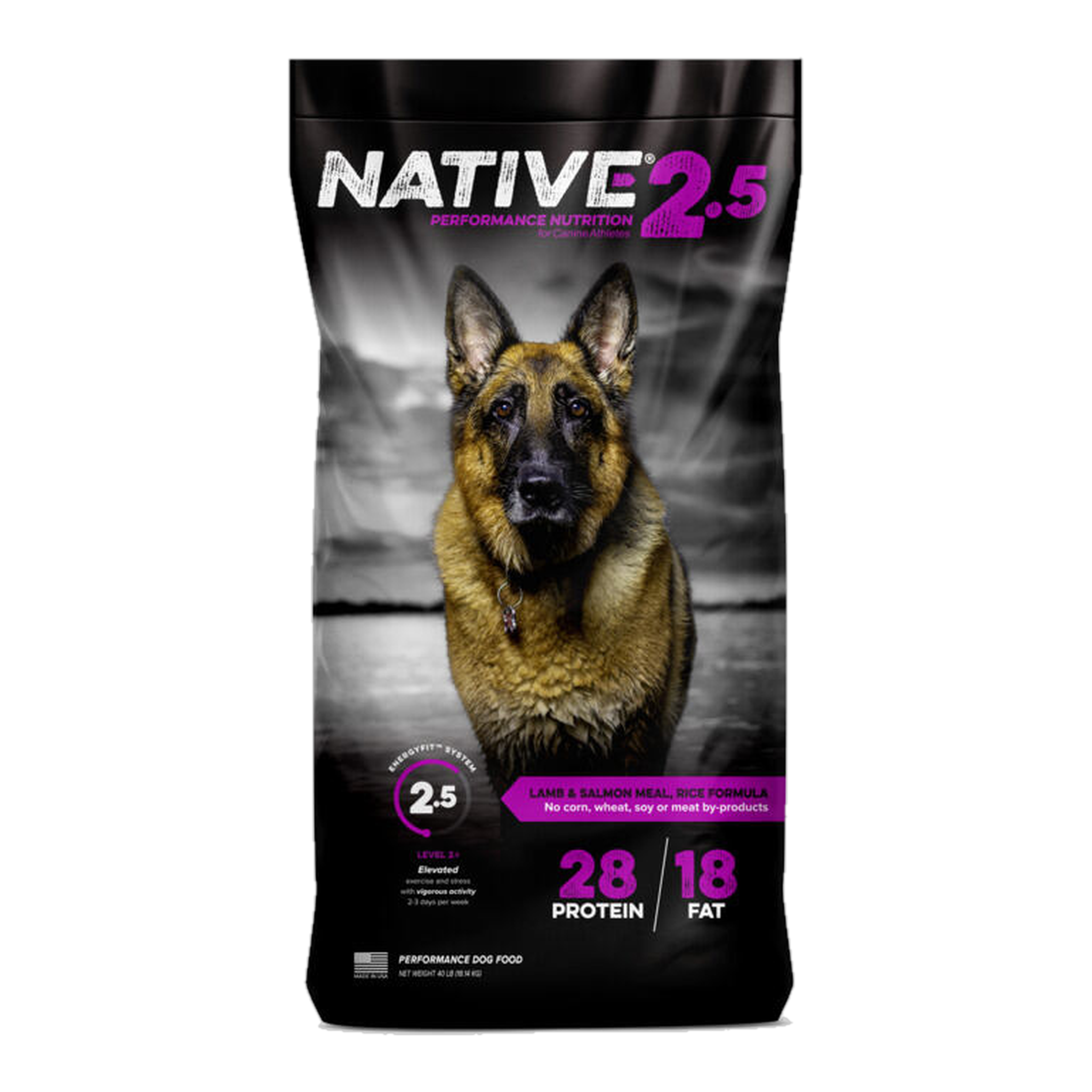 Native Level 2.5 Performance Dry Dog Food 40 LB