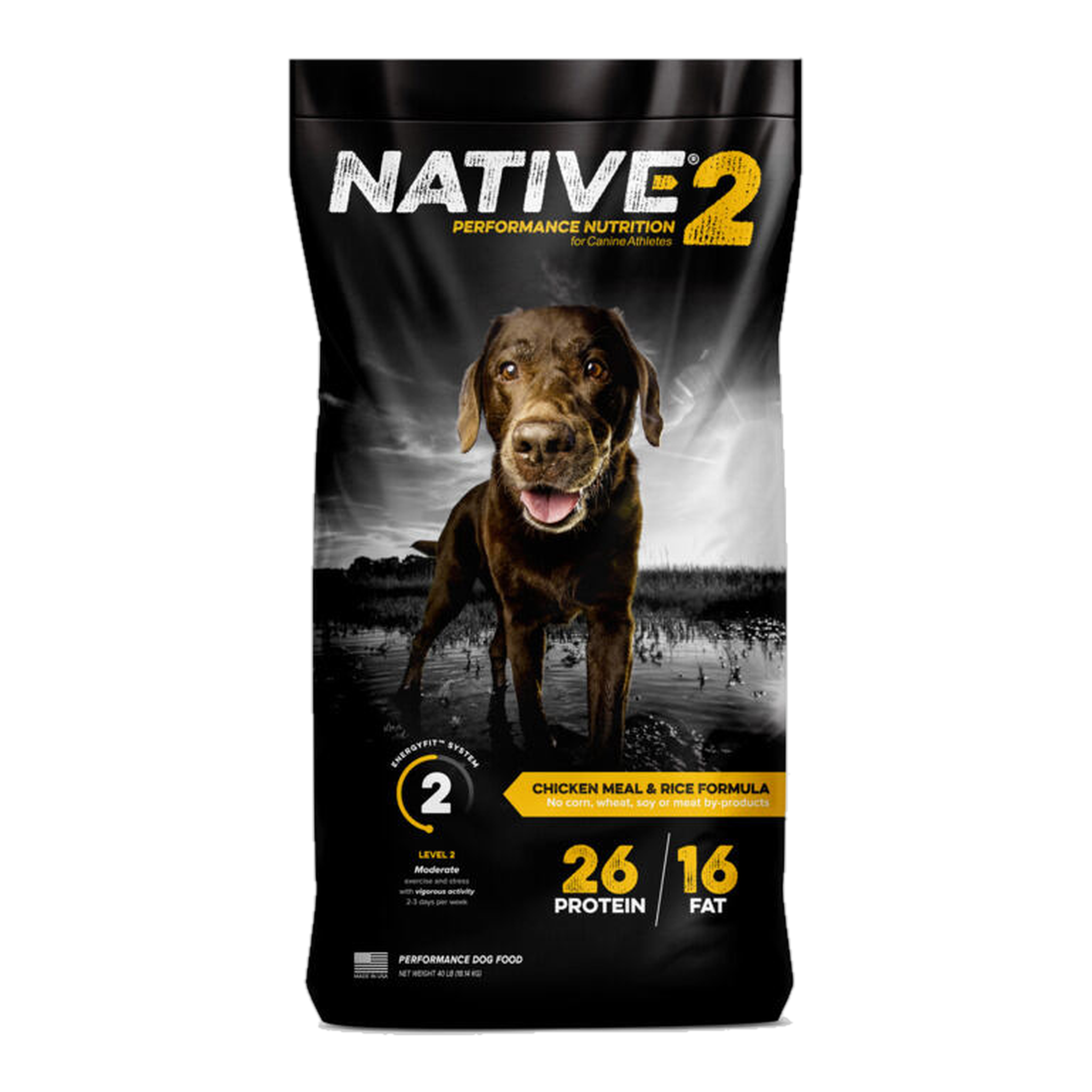 Native Level 2 Performance Dry Dog Food 20 LB
