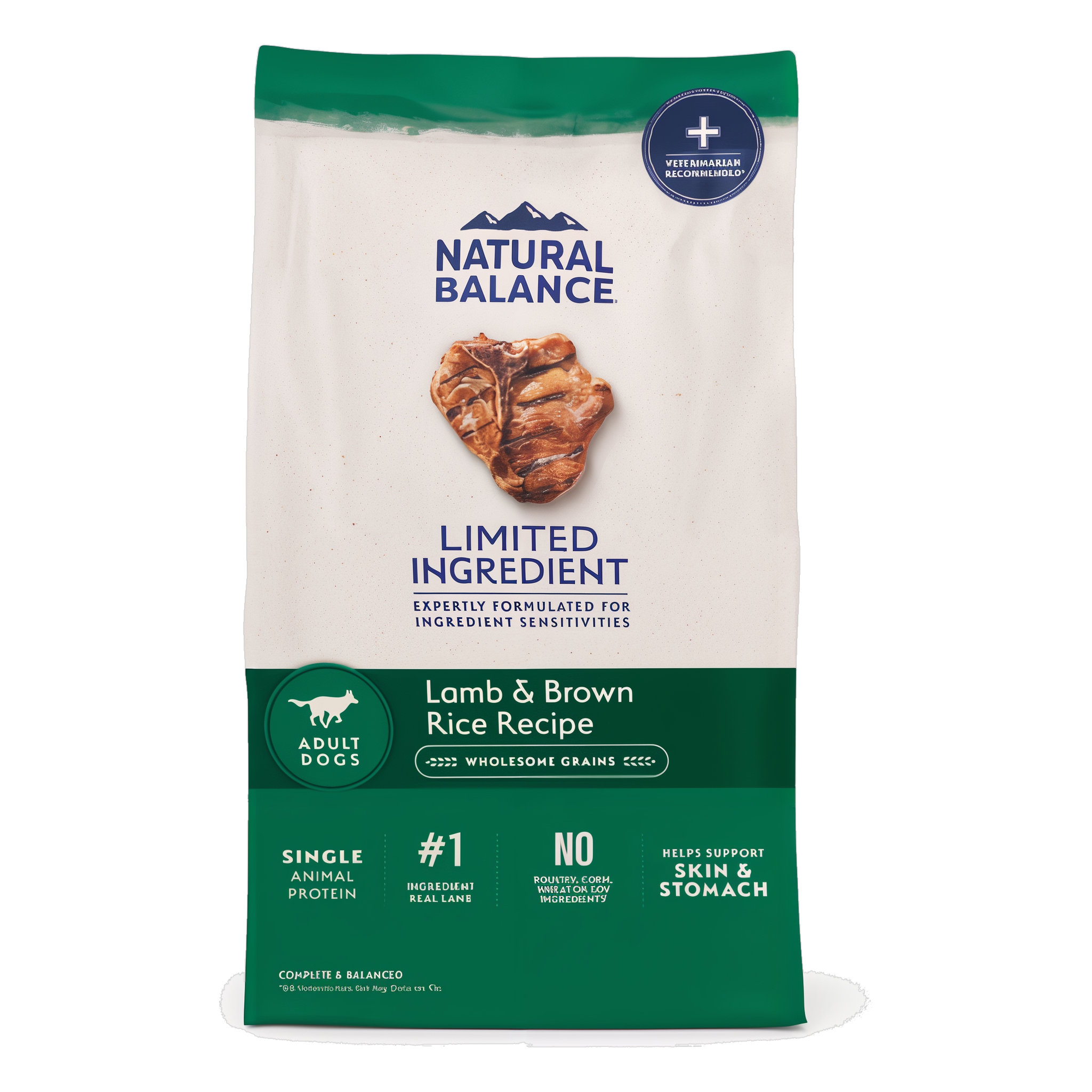 Natural Balance Limited Ingredient Lamb & Brown Rice Recipe Dry Dog Food, 24 lb bag