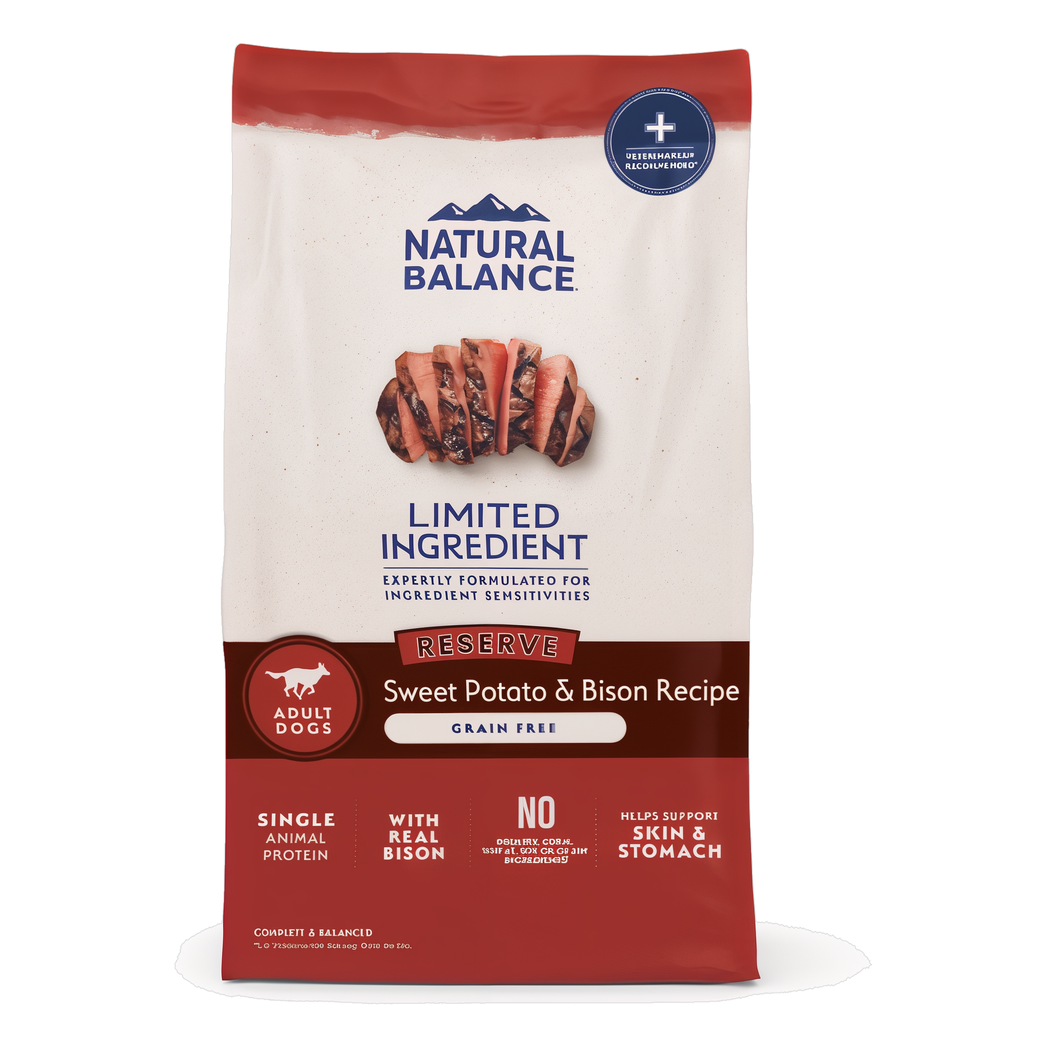 Natural Balance Limited Ingredient Reserve Grain Free Sweet Potato & Bison Recipe Dry Dog Food, 22 lb bag