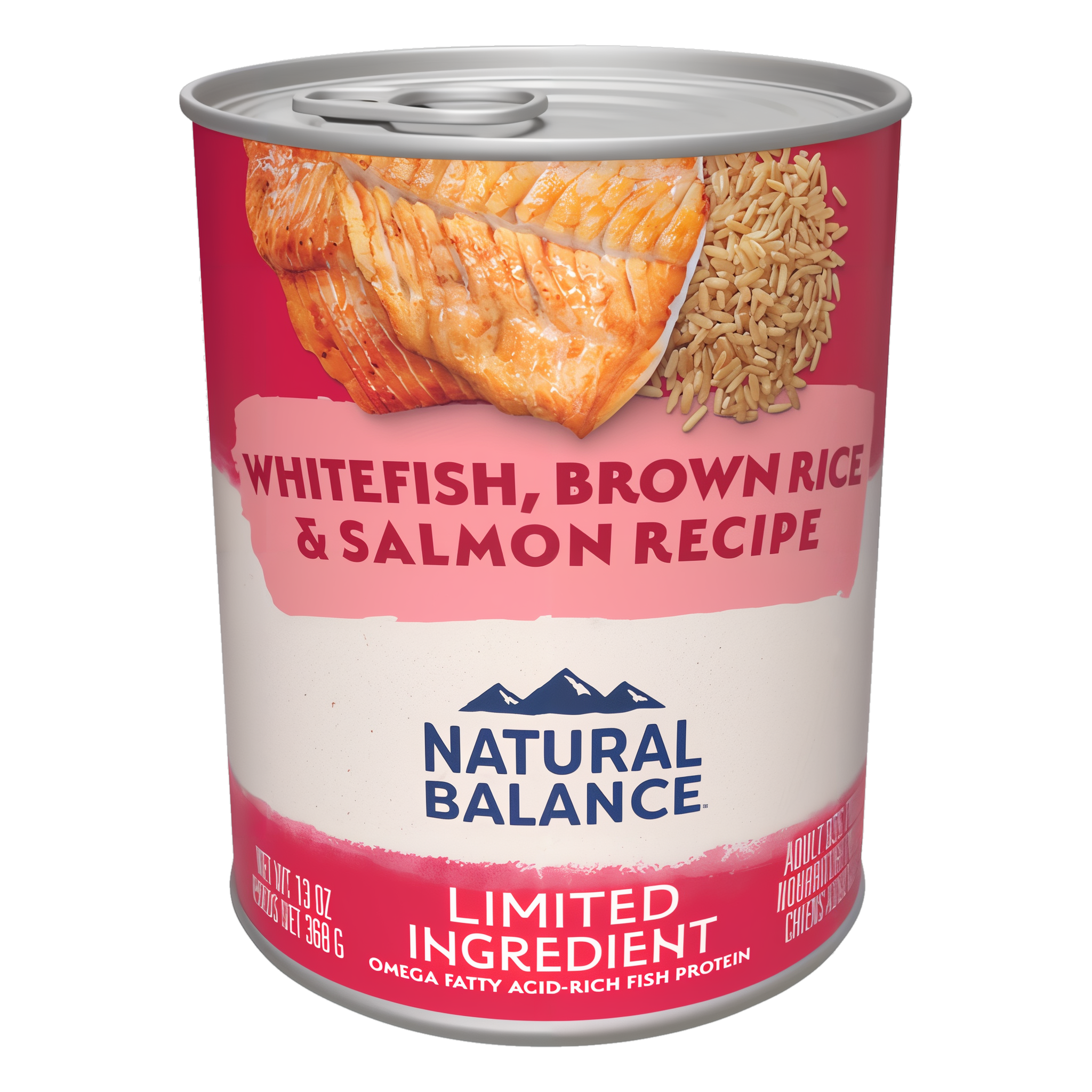 Natural Balance Limited Ingredient Whitefish, Brown Rice & Salmon Recipe Wet Dog Food, 13 oz