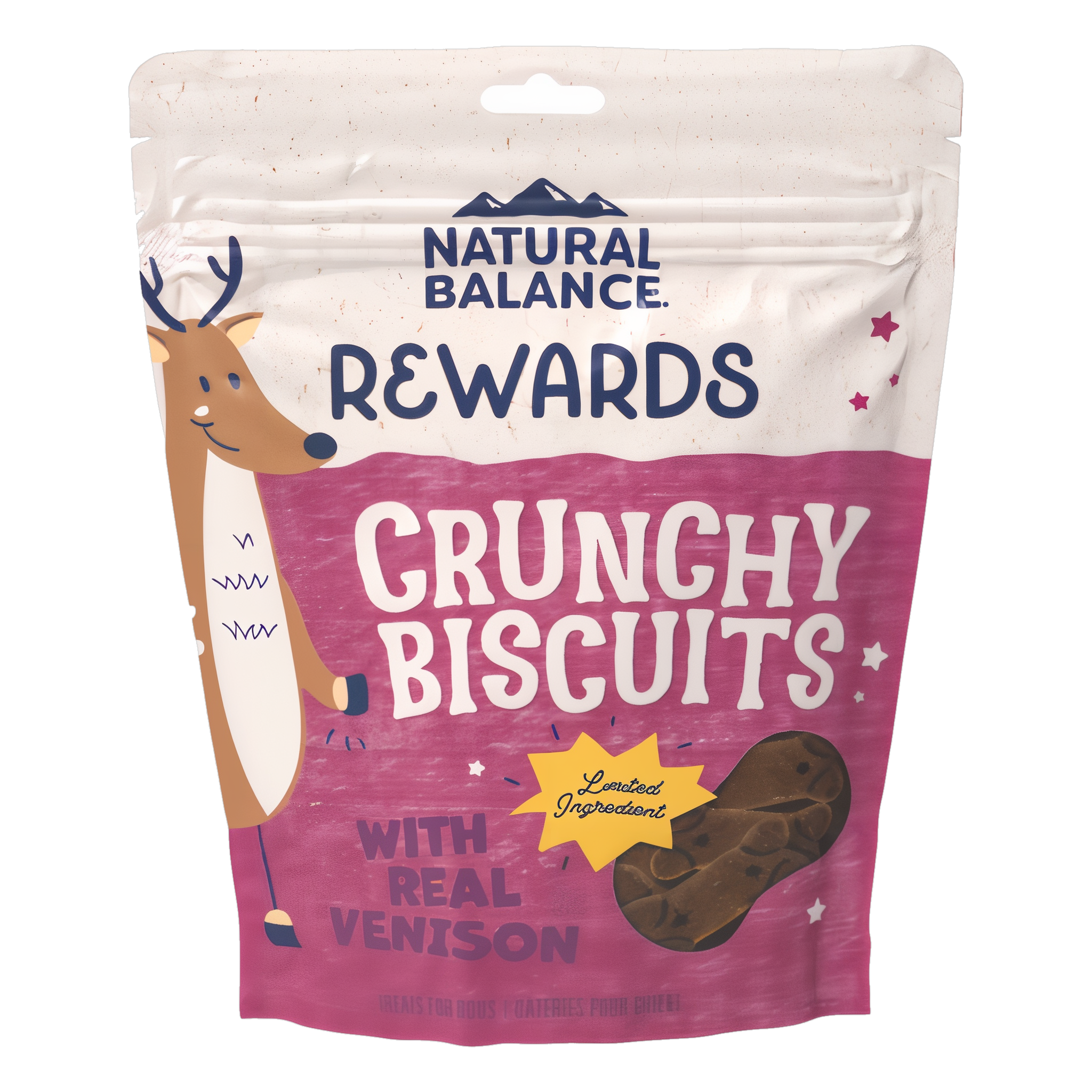 Natural Balance Rewards Crunchy Biscuits With Real Venison Dog Treats, 14 oz