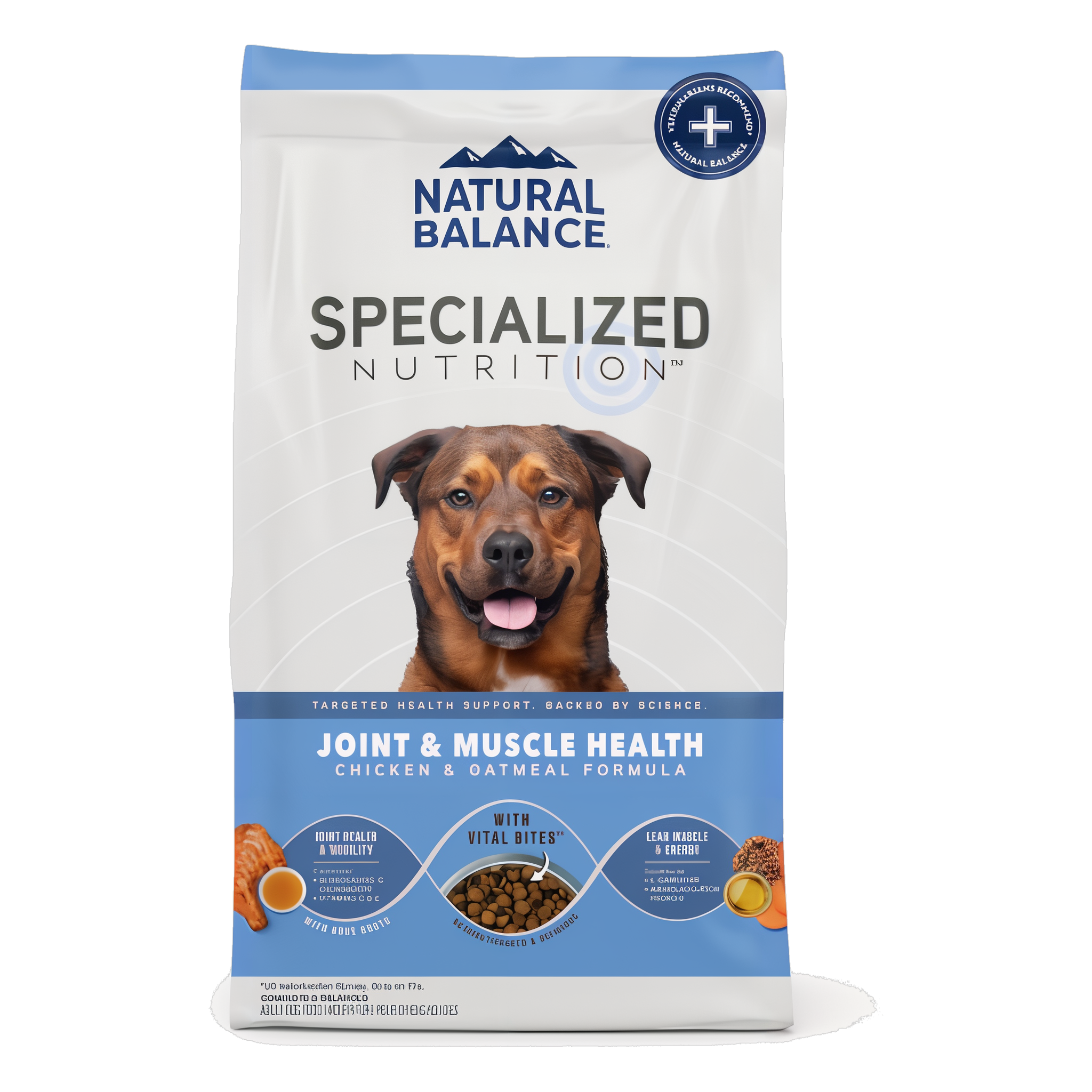 Natural Balance Specialized Nutrition Joint & Muscle Health Chicken & Oatmeal Formula Dry Dog Food, 22 lb bag
