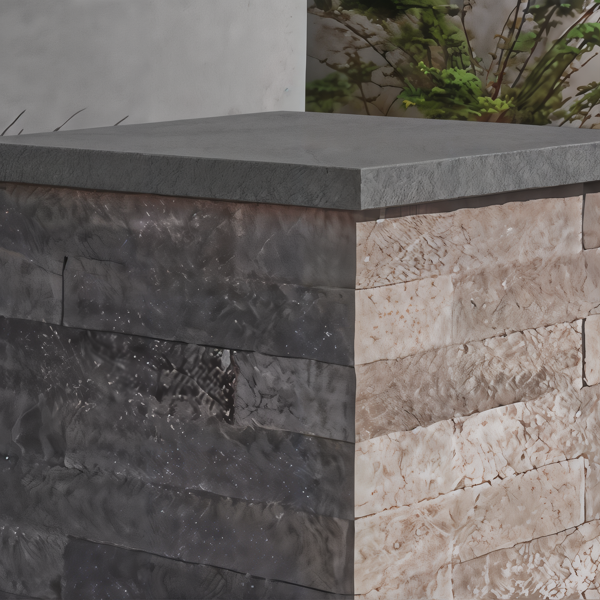 Natural Stone Flat Column Cap - Product Image