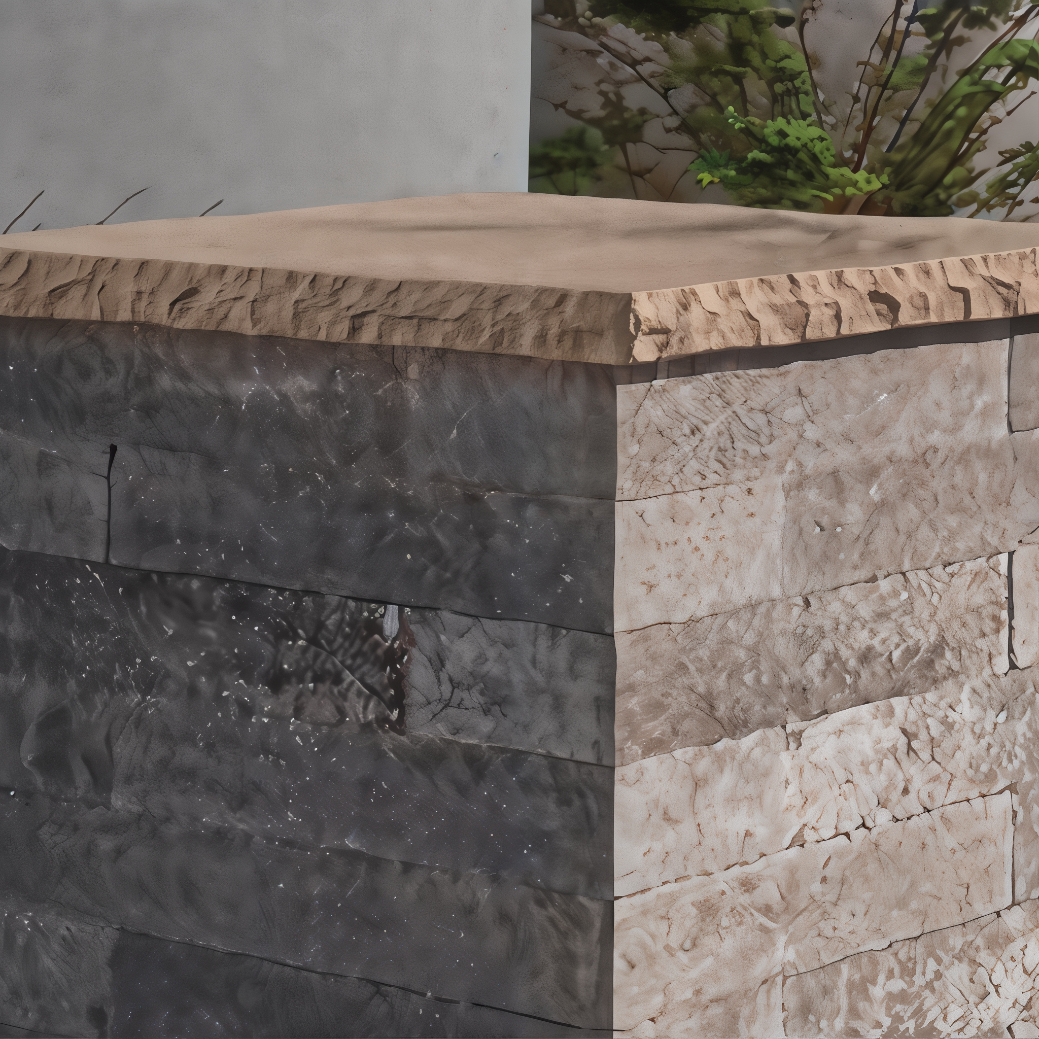 Natural Stone Flat Column Cap - Product Image