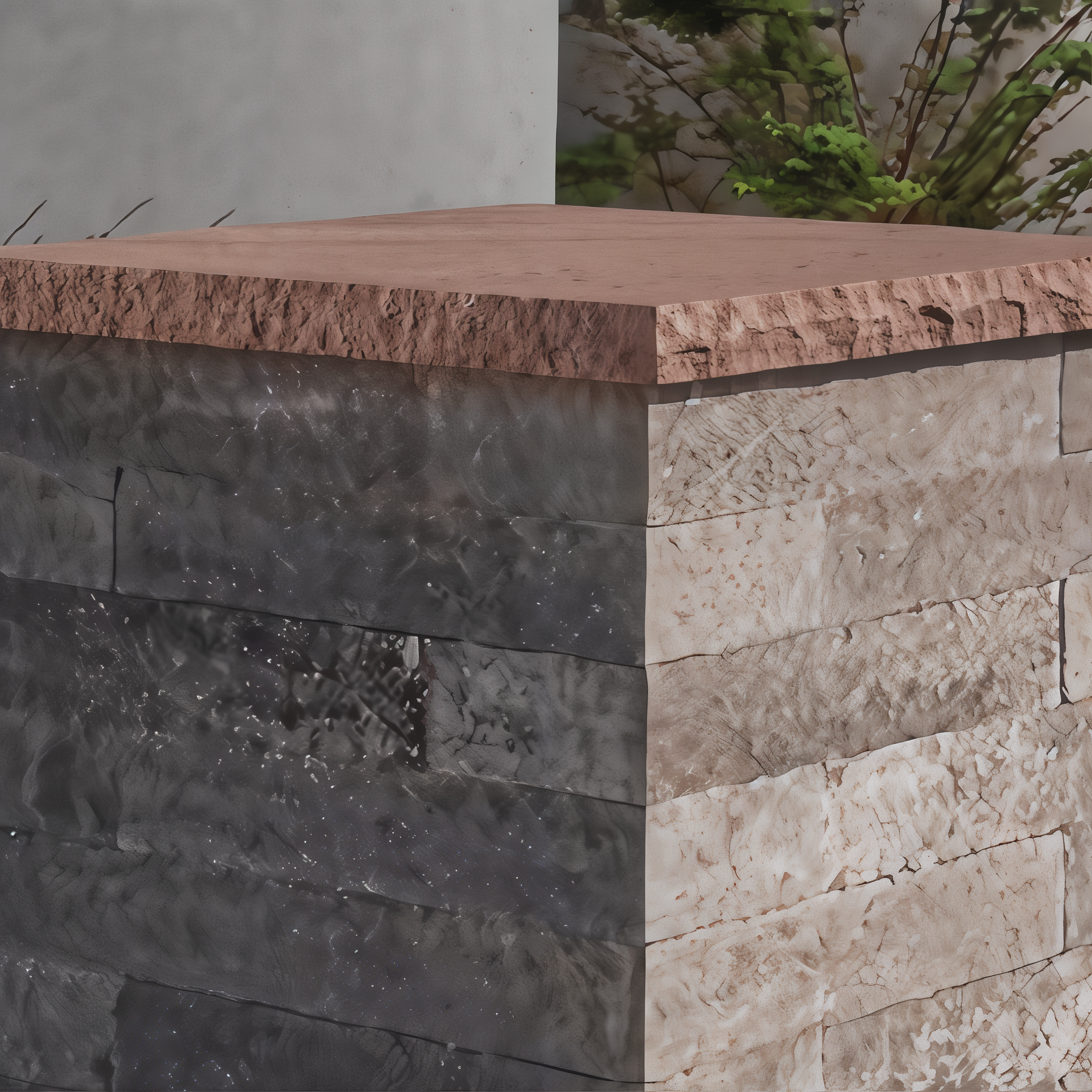 Natural Stone Flat Column Cap - Product Image