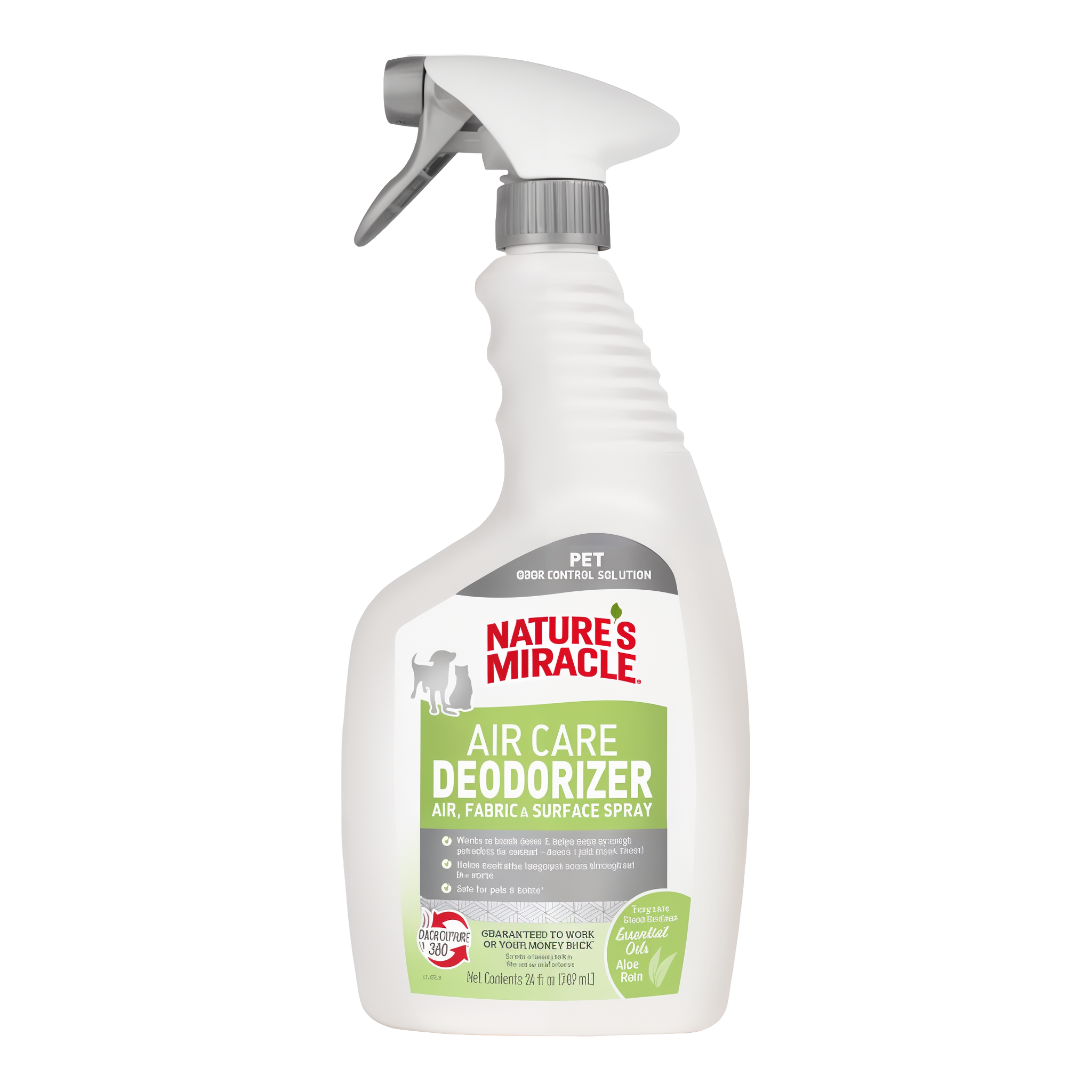 Nature's Miracle Air Care Fabric and Surface Spray Aloe Rain Scent Pet Odor Eliminator Deodorizer package front