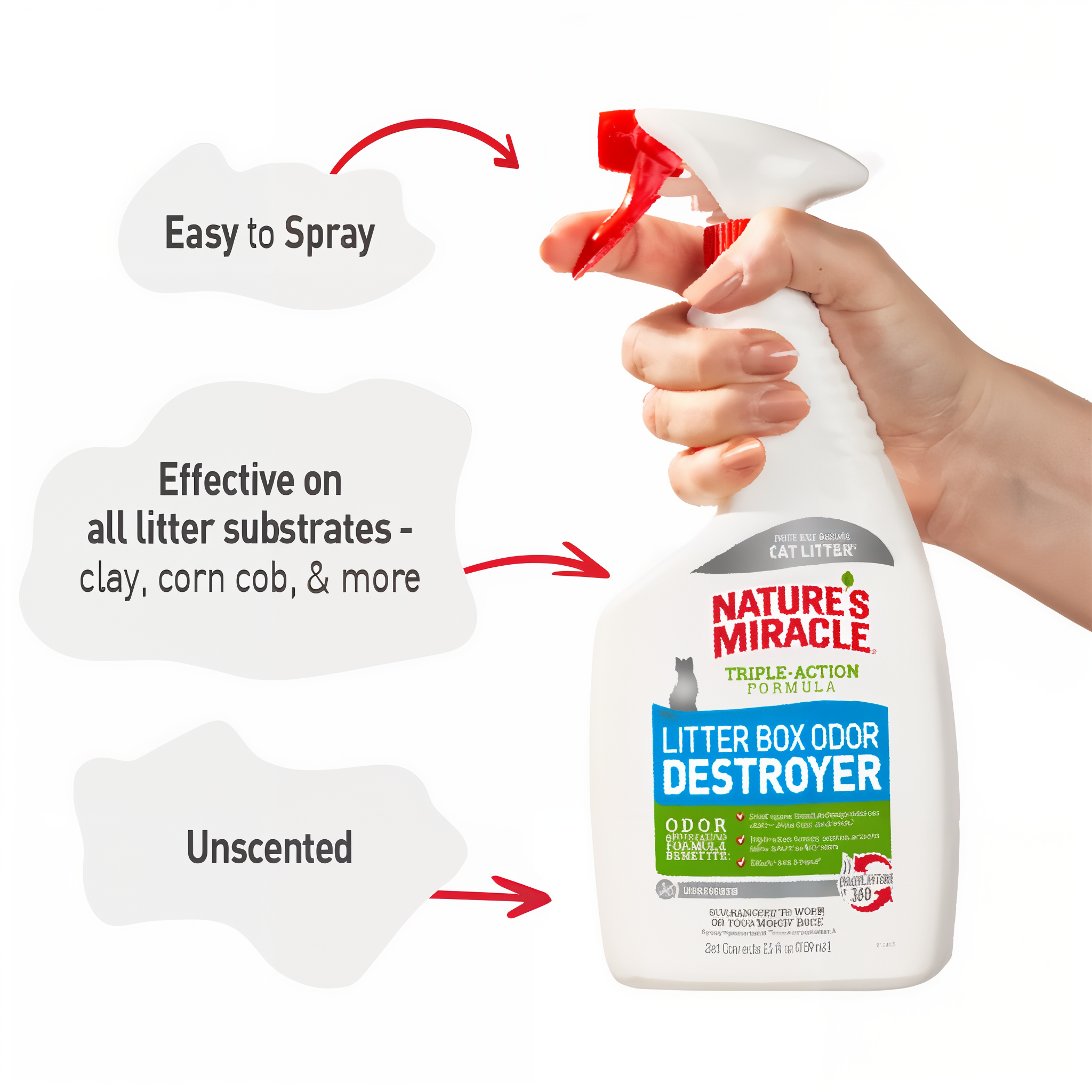 Nature's Miracle Unscented Litter Box Odor Destroyer litter box odor destroyer g06 inuse lores