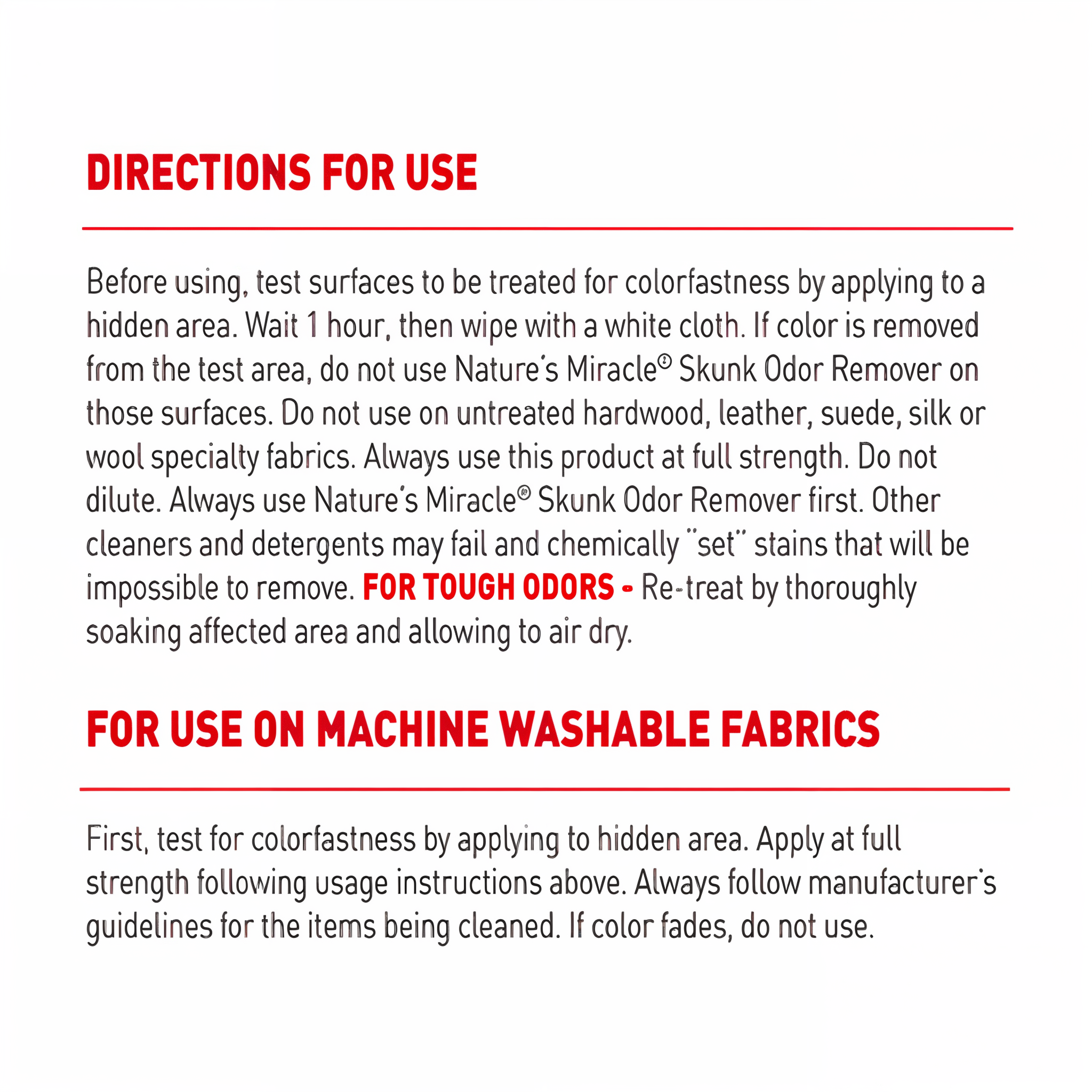 Nature's Miracle Skunk Odor Remover skunkodorremover lavender g04 directions