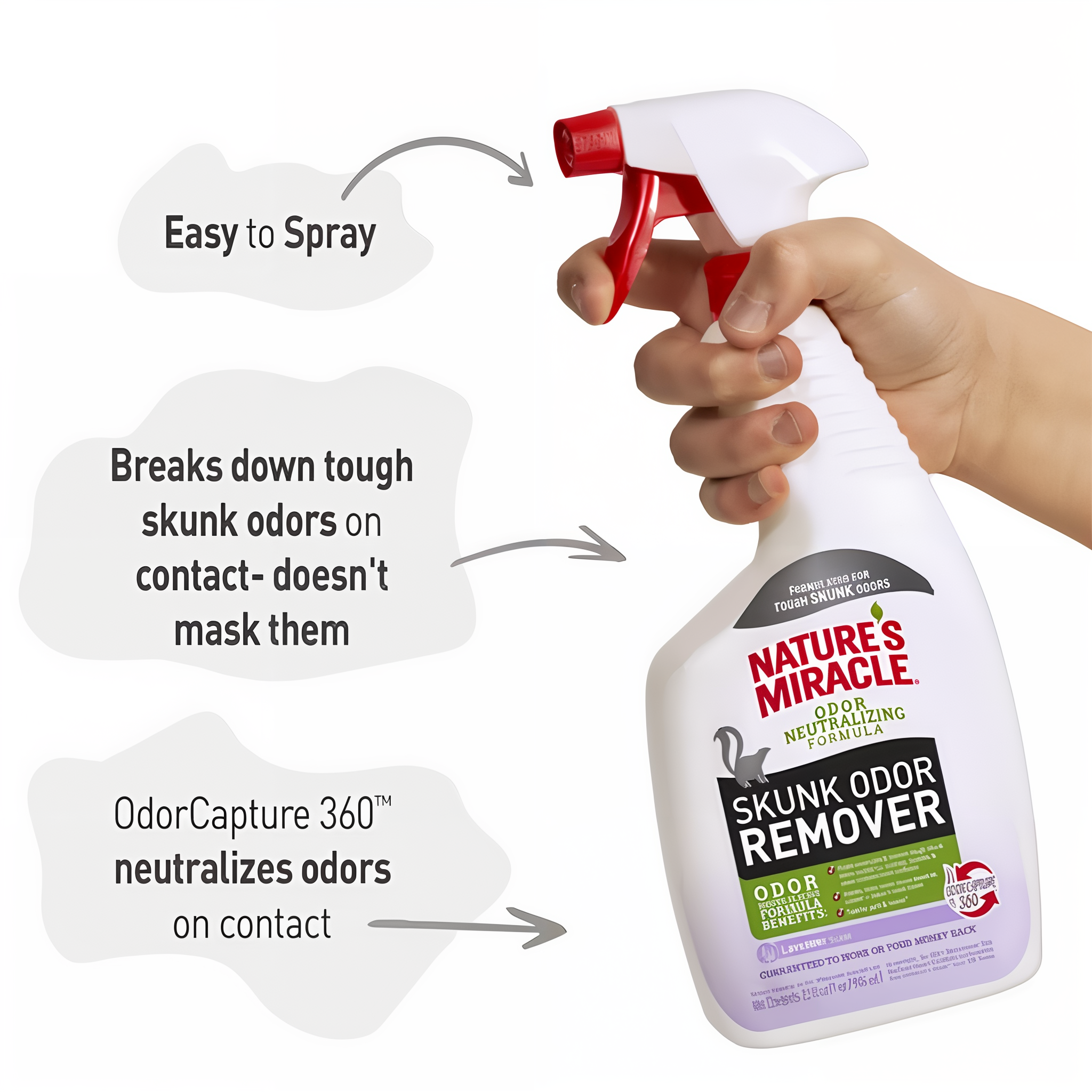 Nature's Miracle Skunk Odor Remover skunkodorremover lavender g07 benefits