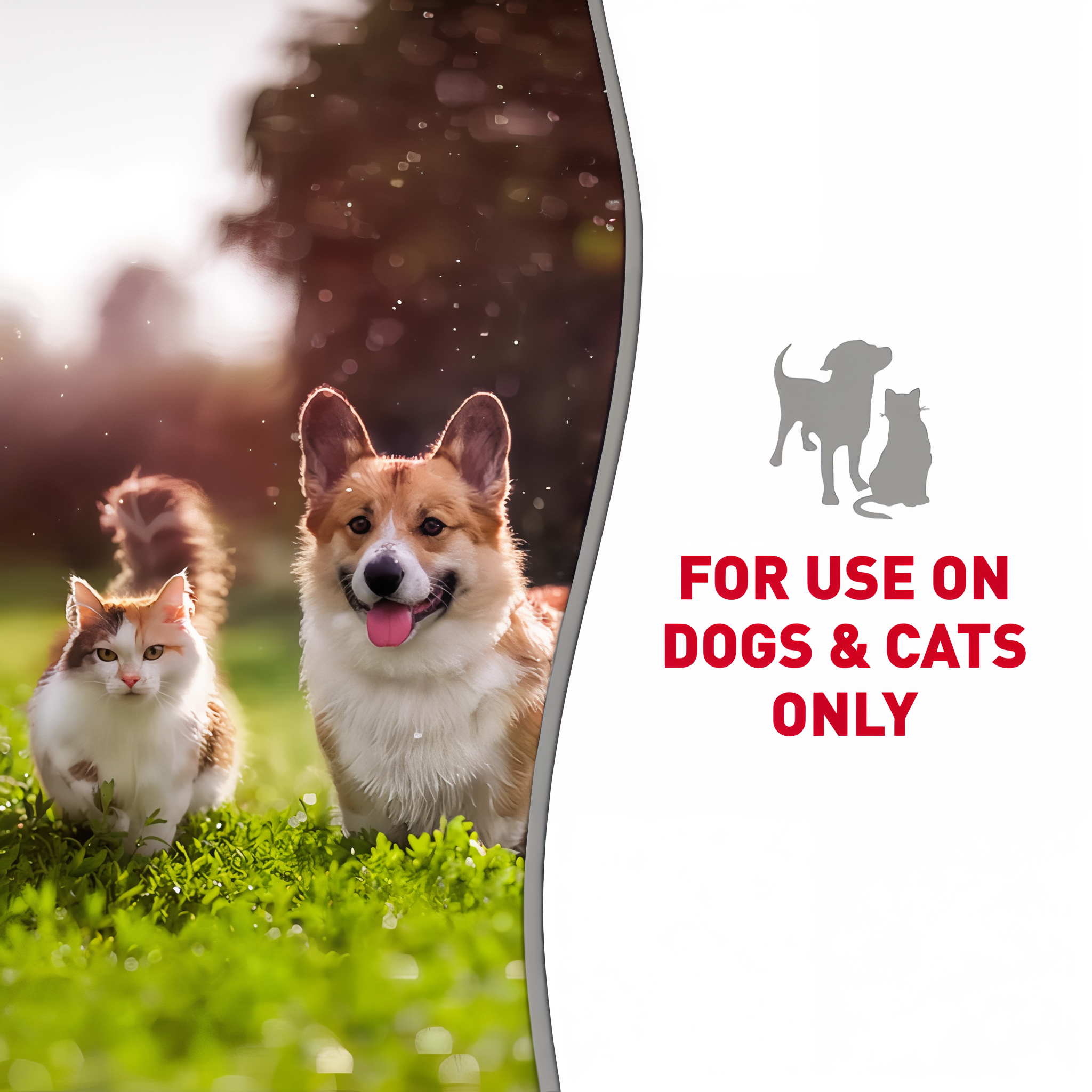 For use on dogs and cats only