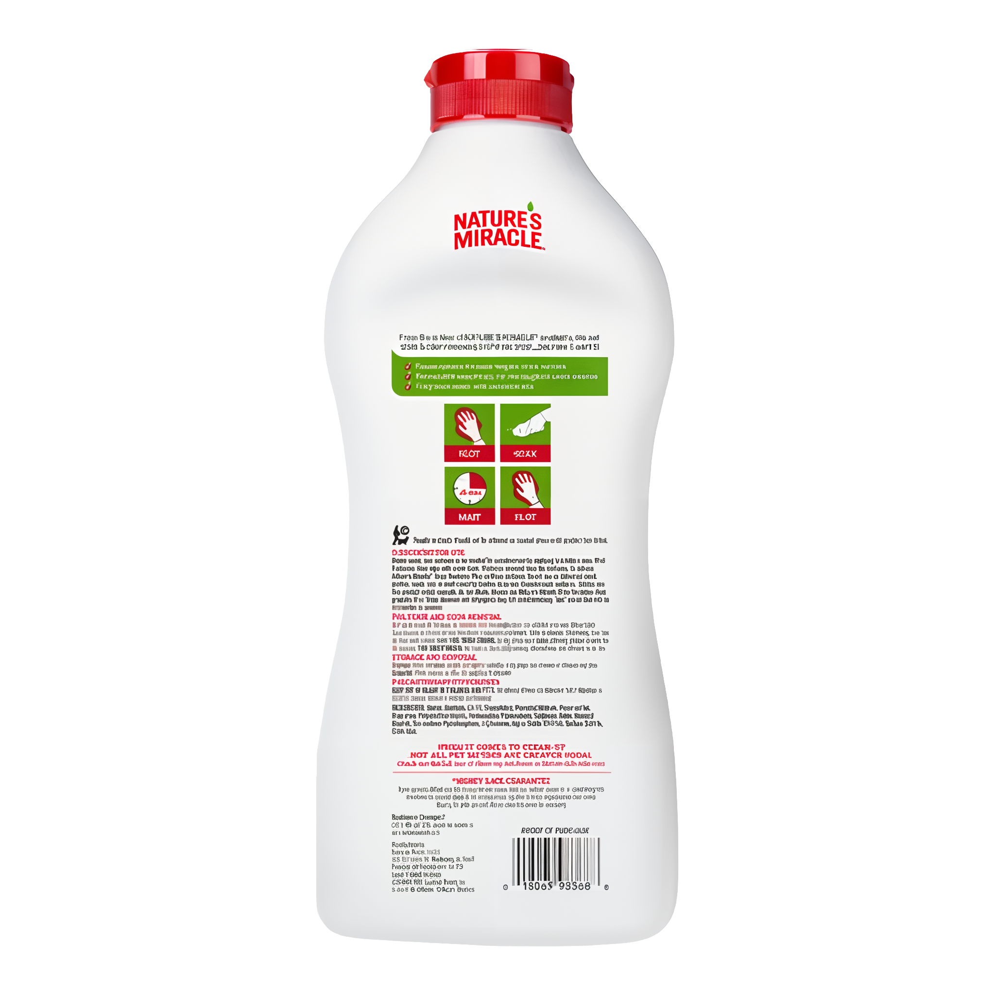 Nature's Miracle Urine Destroyer Plus for Dogs Refill p 98368 32oz refill back