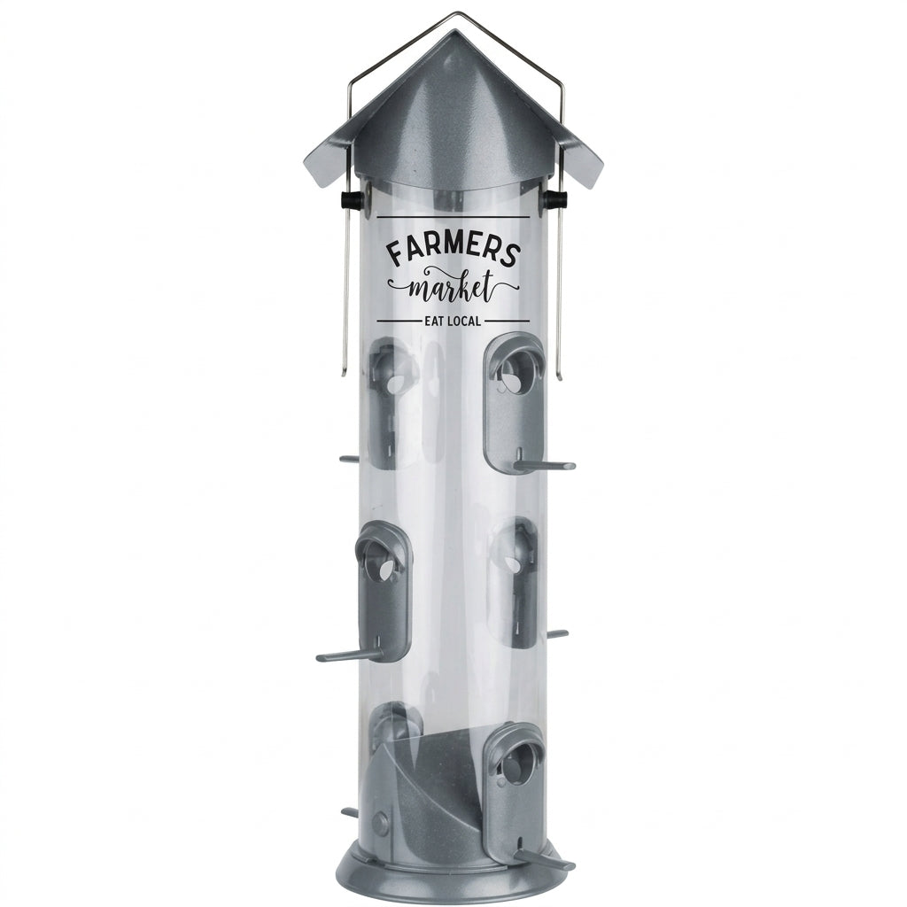 Nature's Way Plastic Farmhouse Deluxe Tube Bird Feeder