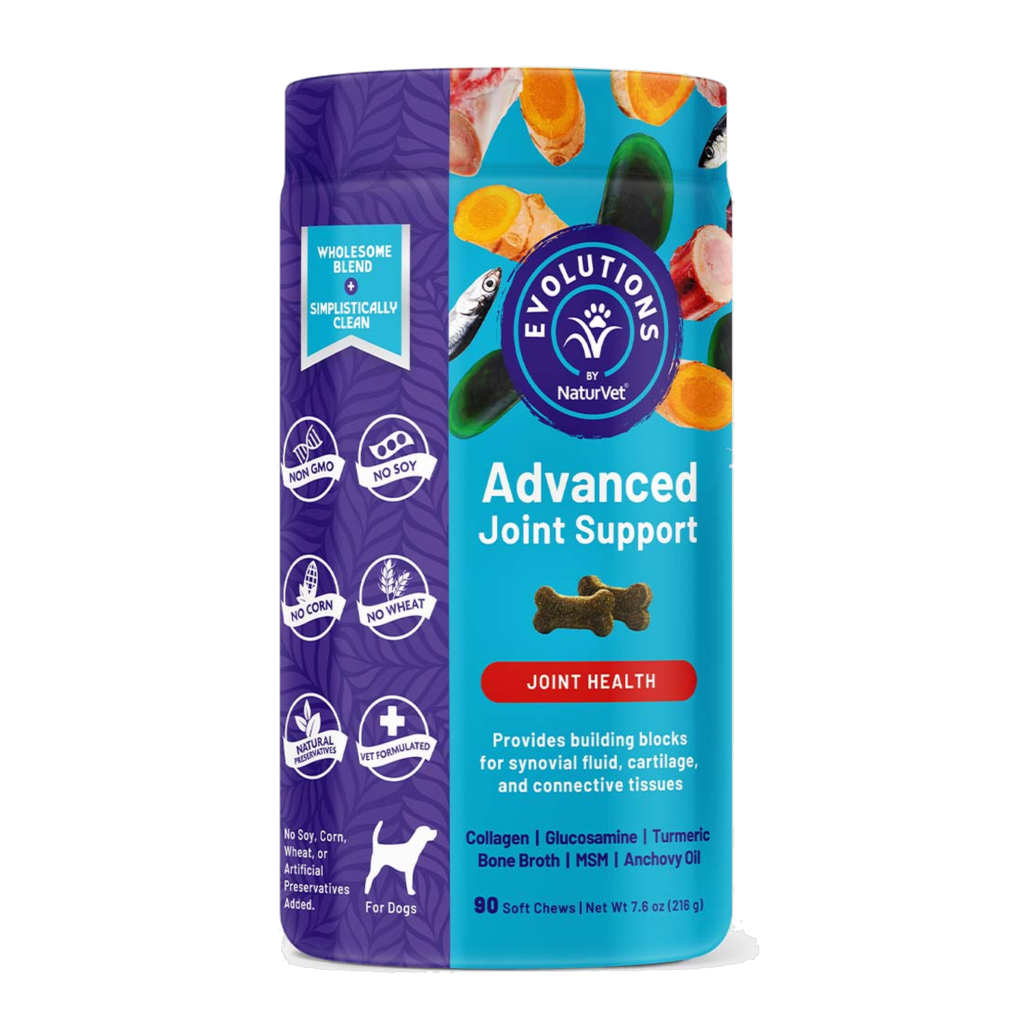 NaturVet Evolutions Advanced Joint Support Soft Chews container front