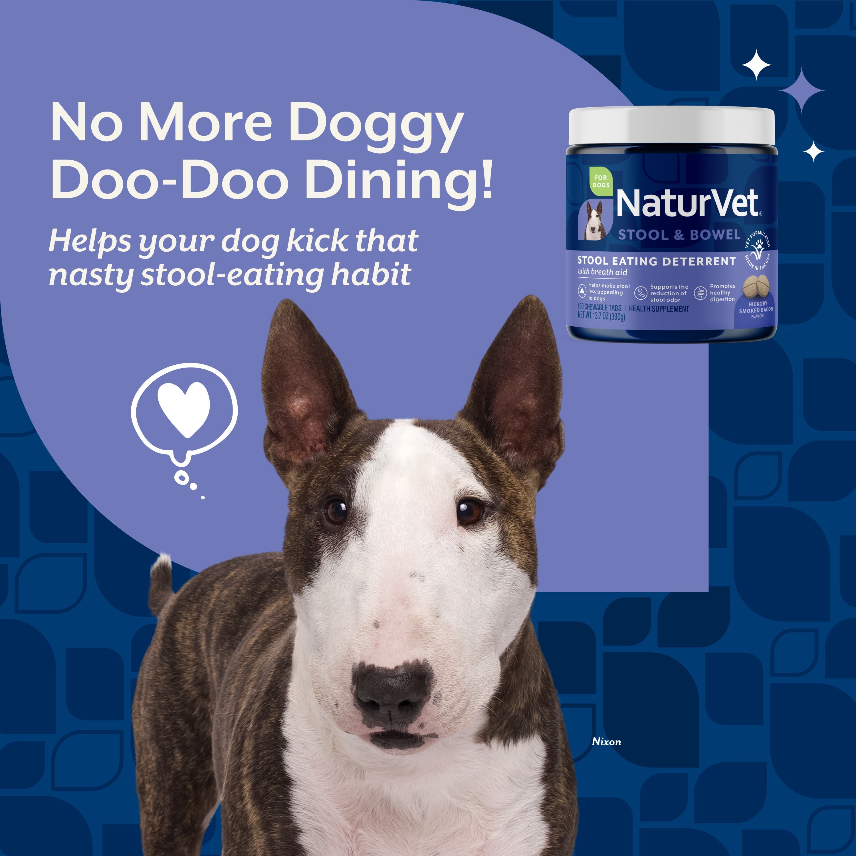 NaturVet Coprophagia Stool Eating Deterrent Chewable Tablets for dogs — helps dogs kick the stool-eating habit
