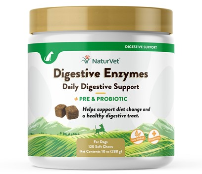 NaturVet Healthy Probiotics and Digestive Enzyme Supplement for Dogs