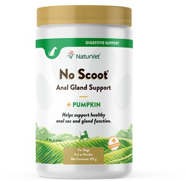 NaturVet No Scoot Supplement Powder Plus Pumpkin for Dogs